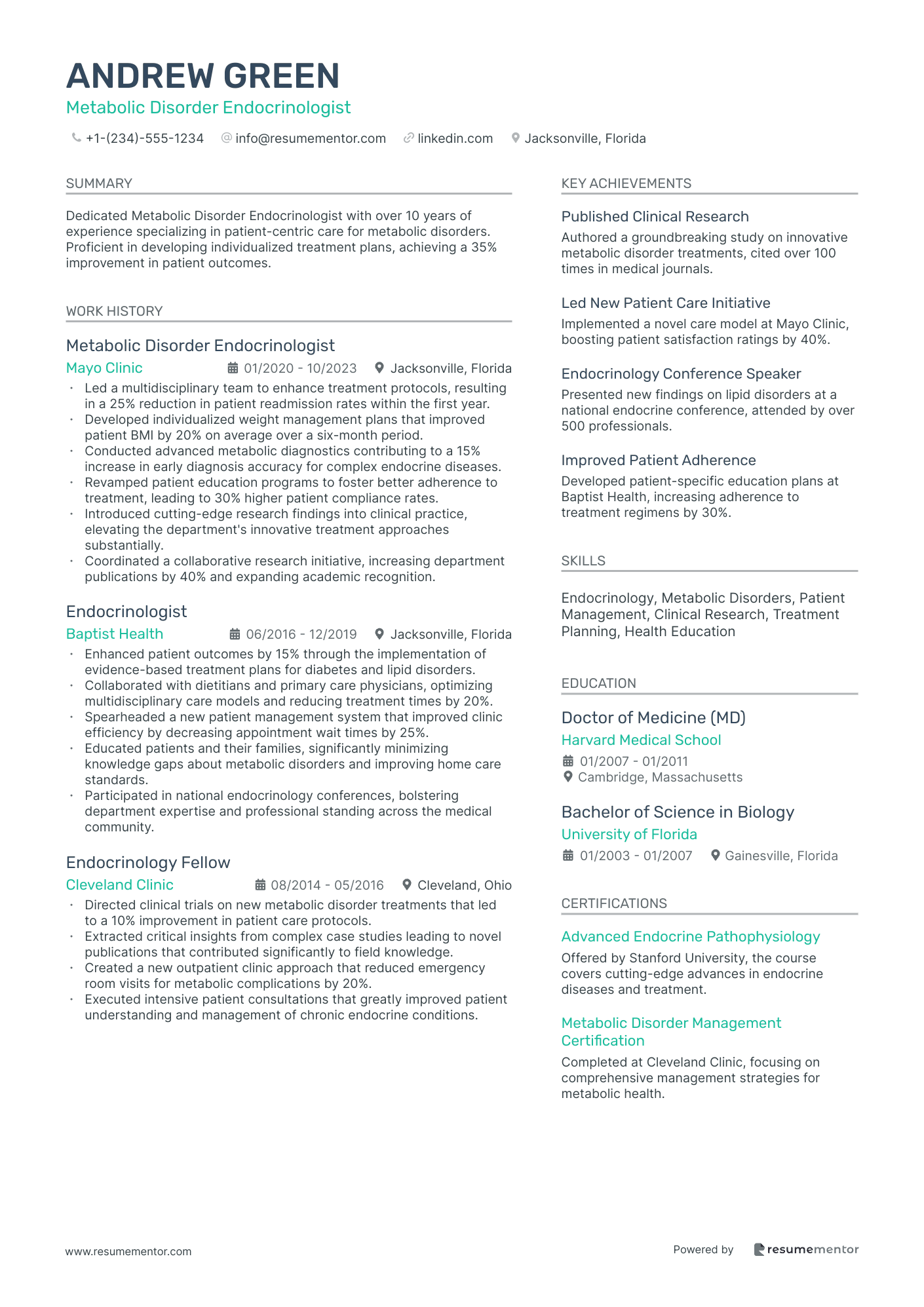 Metabolic Disorder Endocrinologist