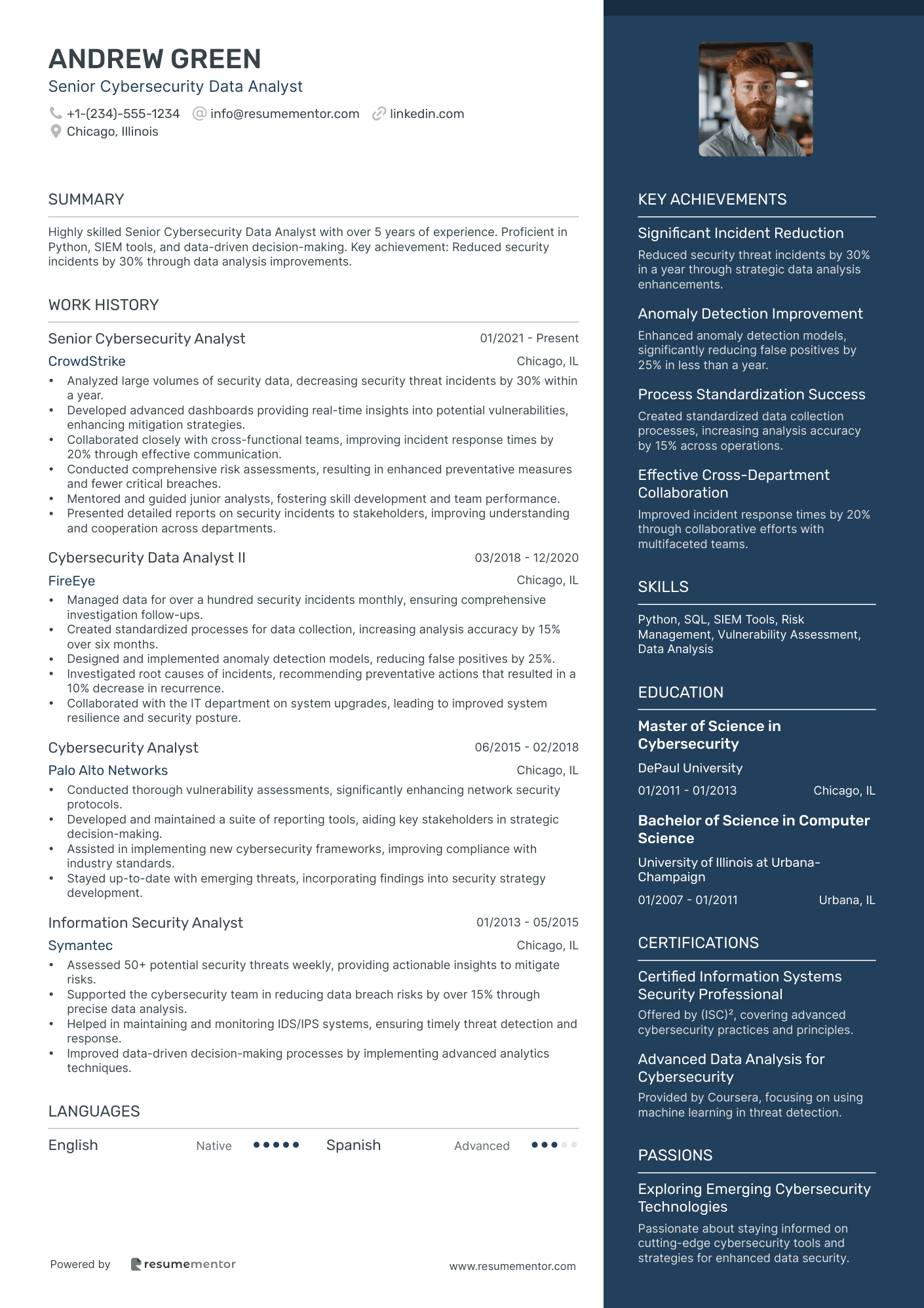 Senior Cybersecurity Data Analyst