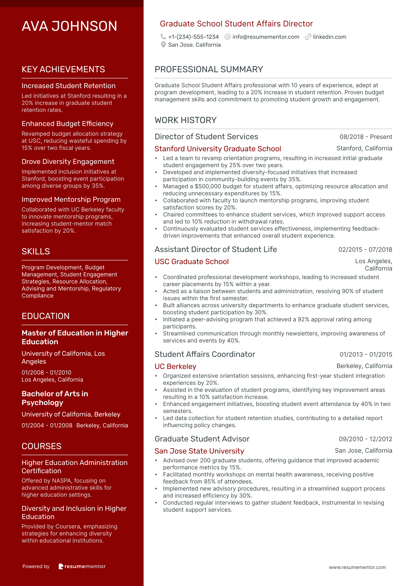 Graduate School Student Affairs Director