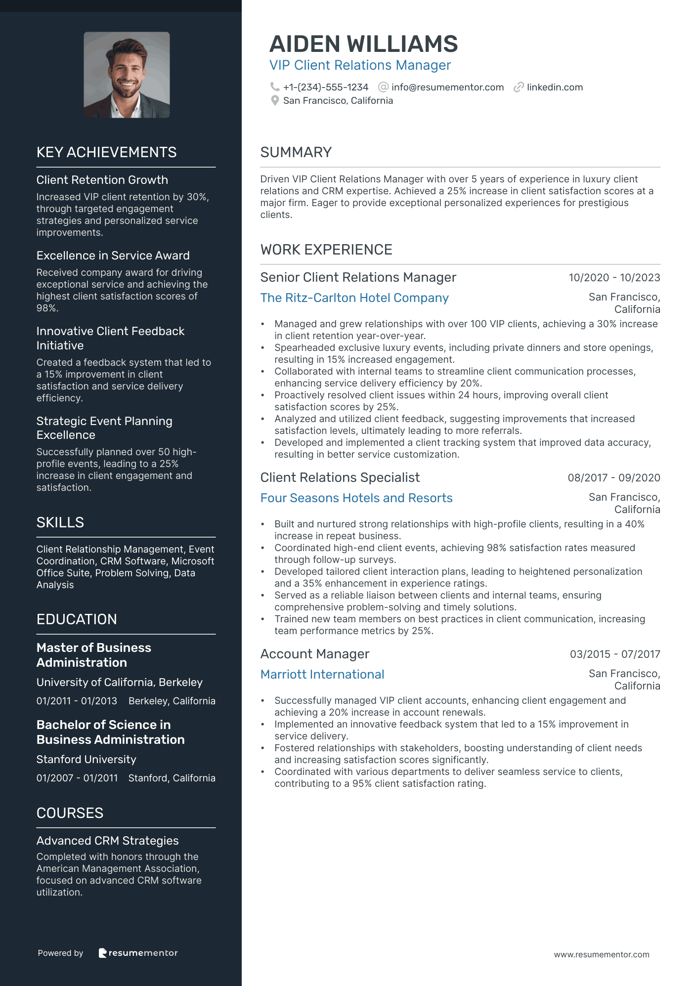 VIP Client Relations Manager