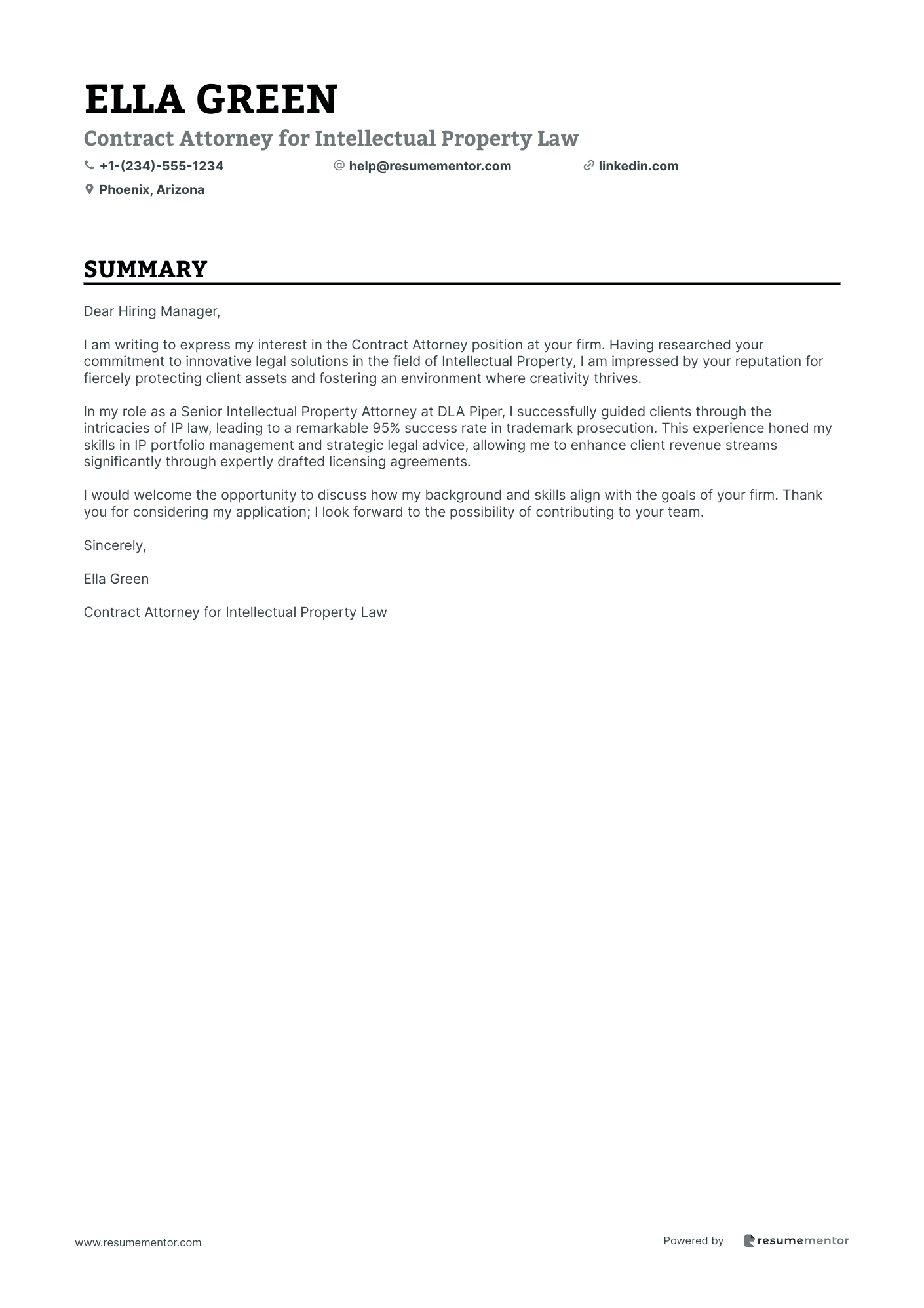 Contract Attorney for Intellectual Property Law