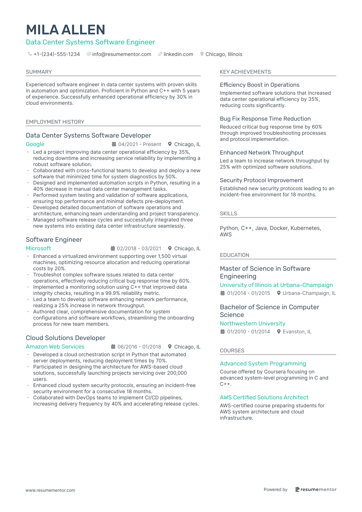 Data Center Systems Software Engineer
