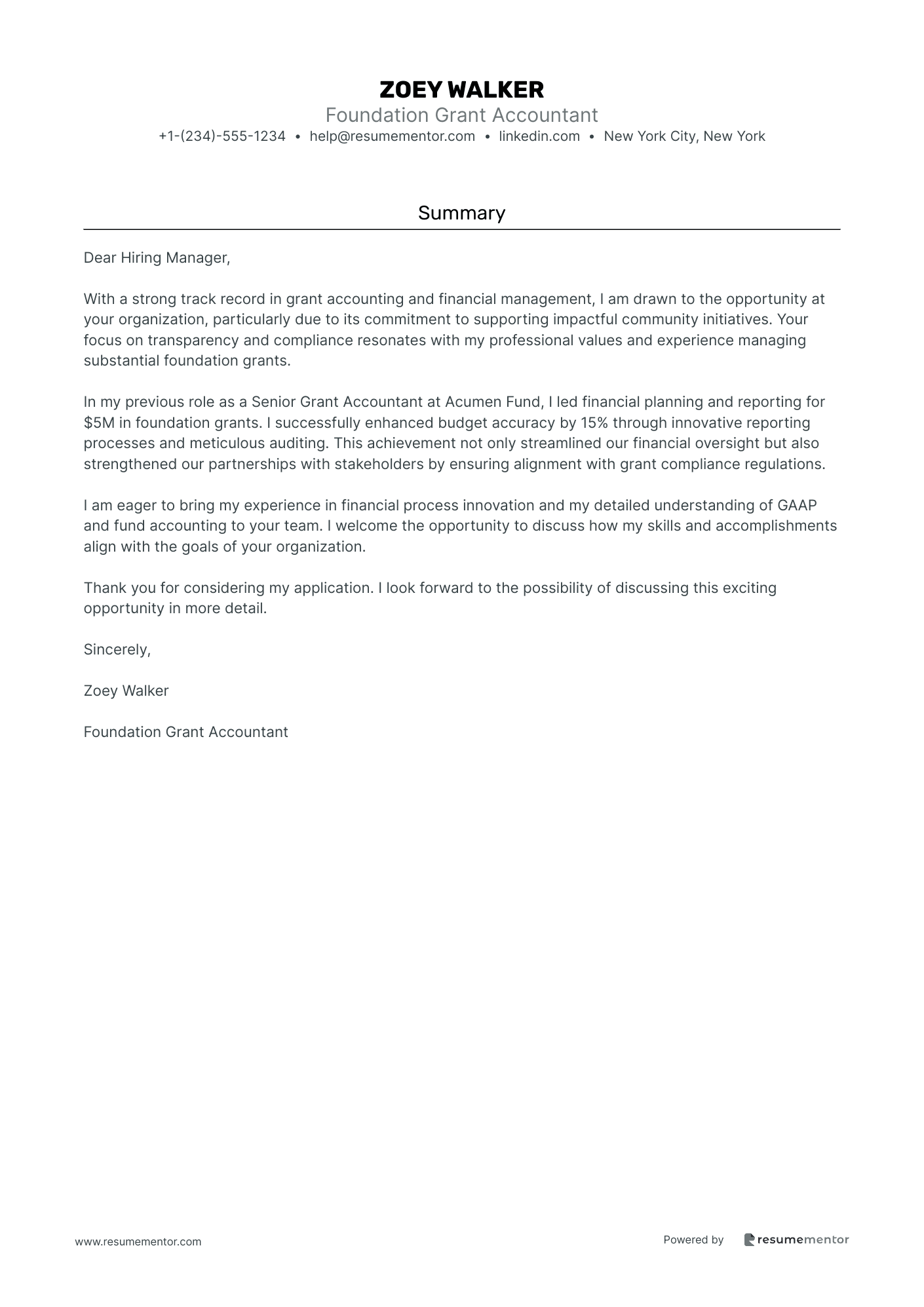 Foundation Grant Accountant