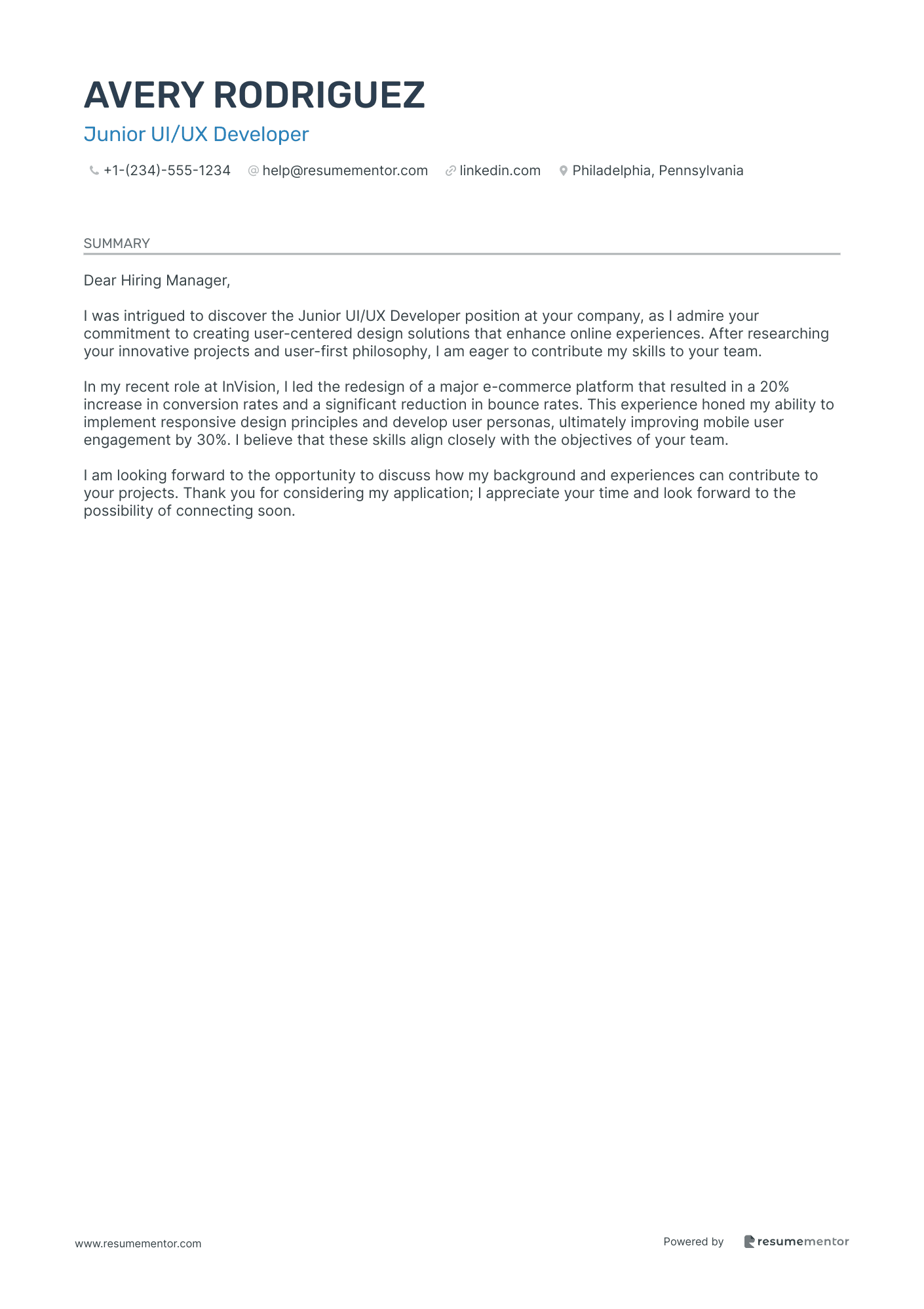 Junior UI/UX Developer