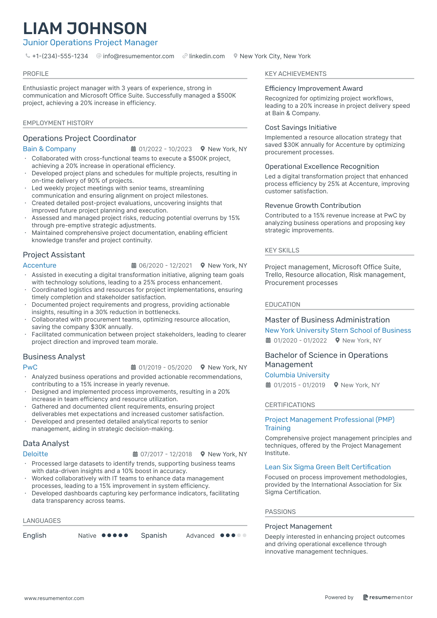 Junior Operations Project Manager