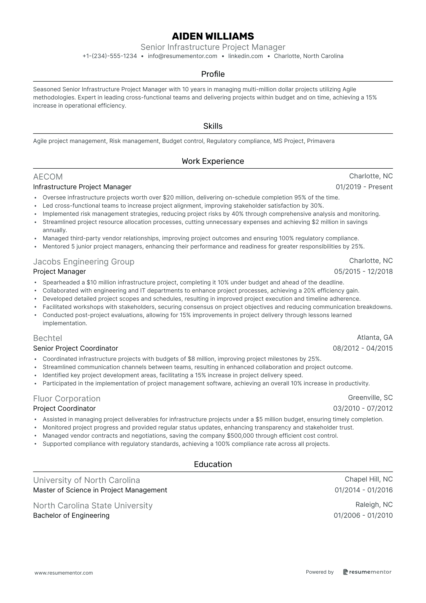 Senior Infrastructure Project Manager