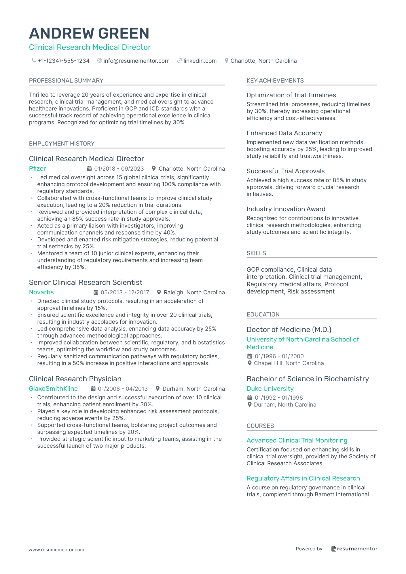 Clinical Research Medical Director