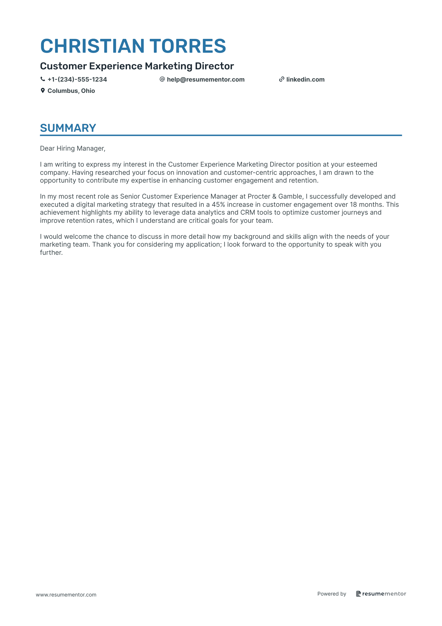 Customer Experience Marketing Director
