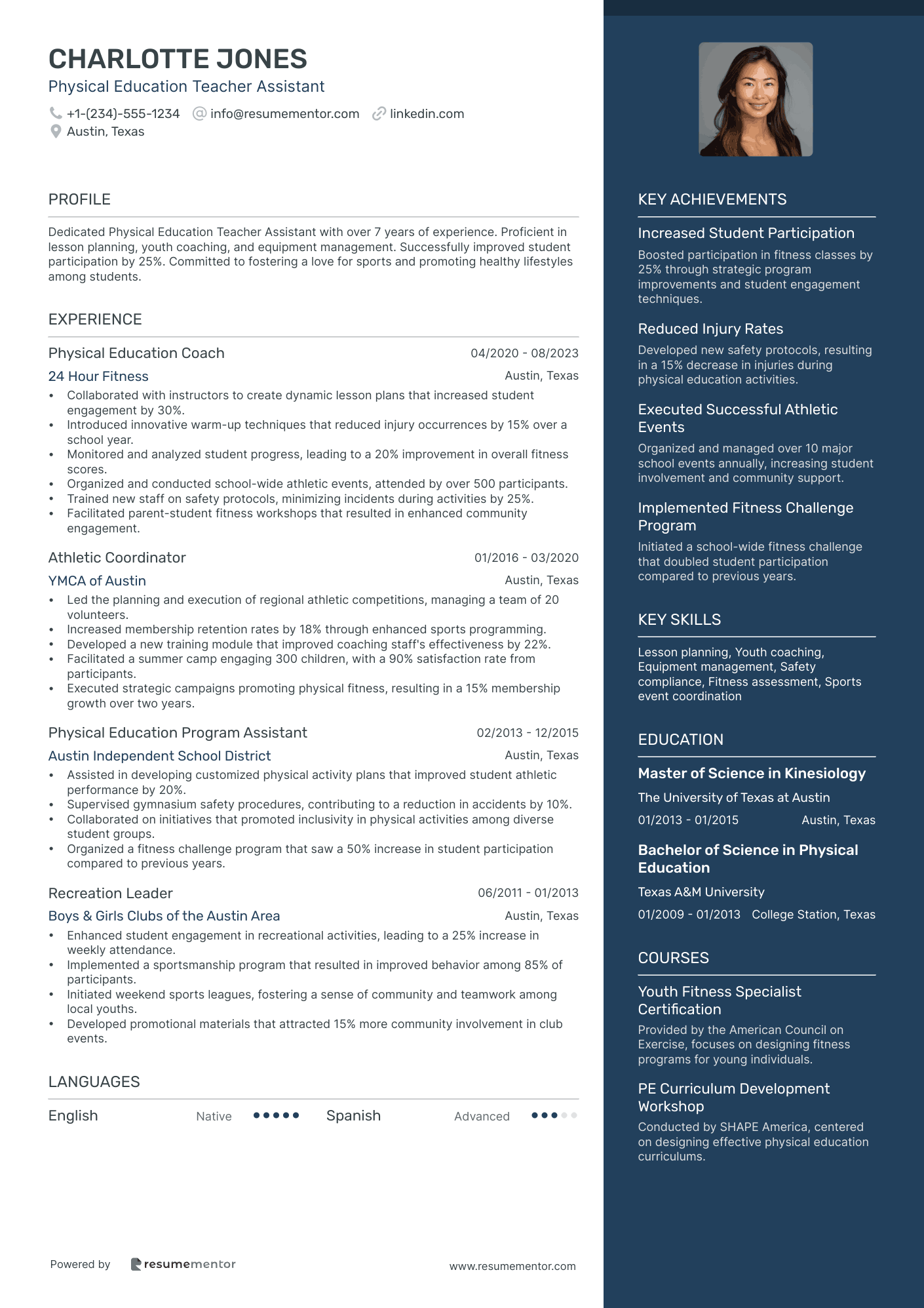Physical Education Teacher Assistant