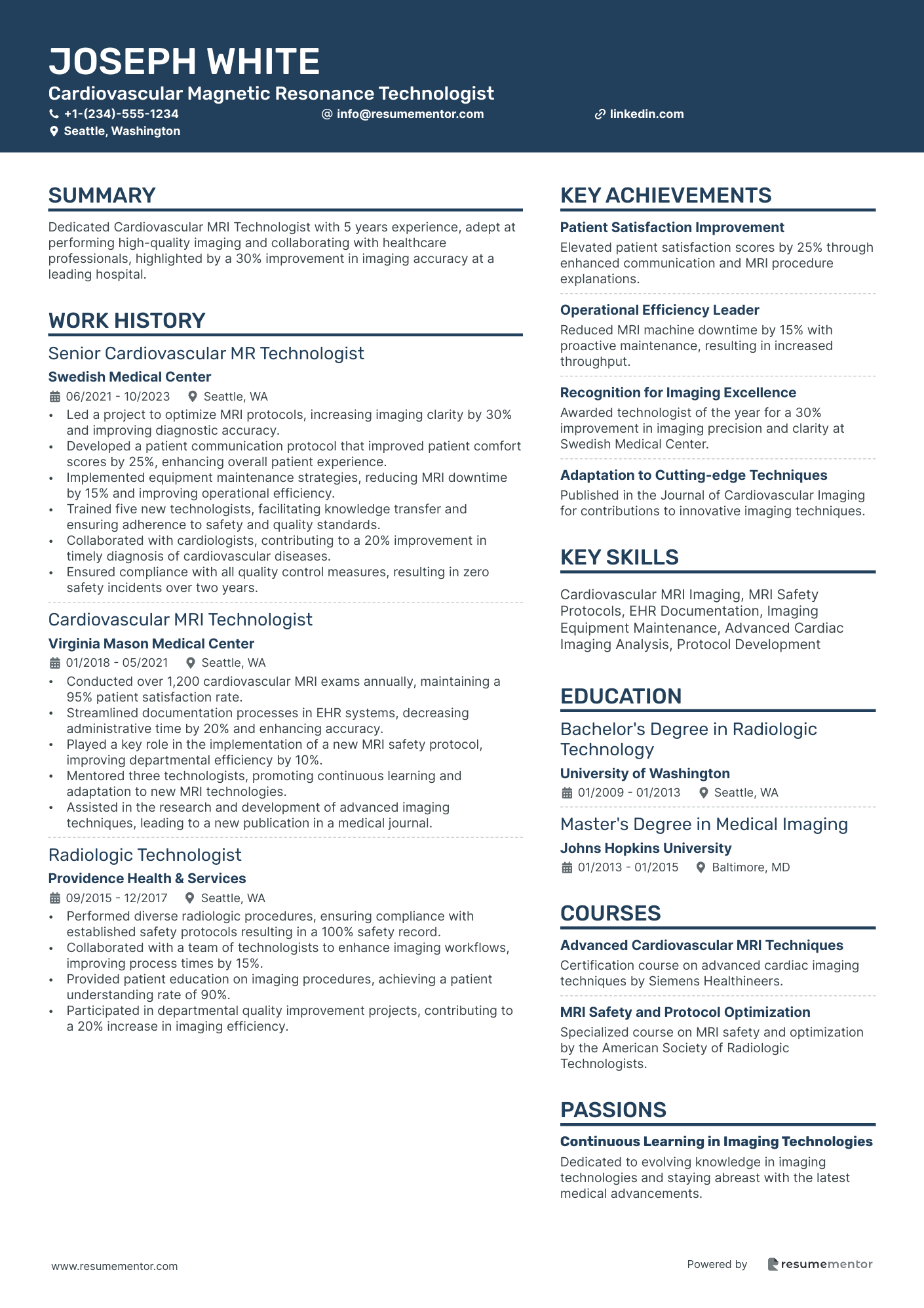 Cardiovascular Magnetic Resonance Technologist