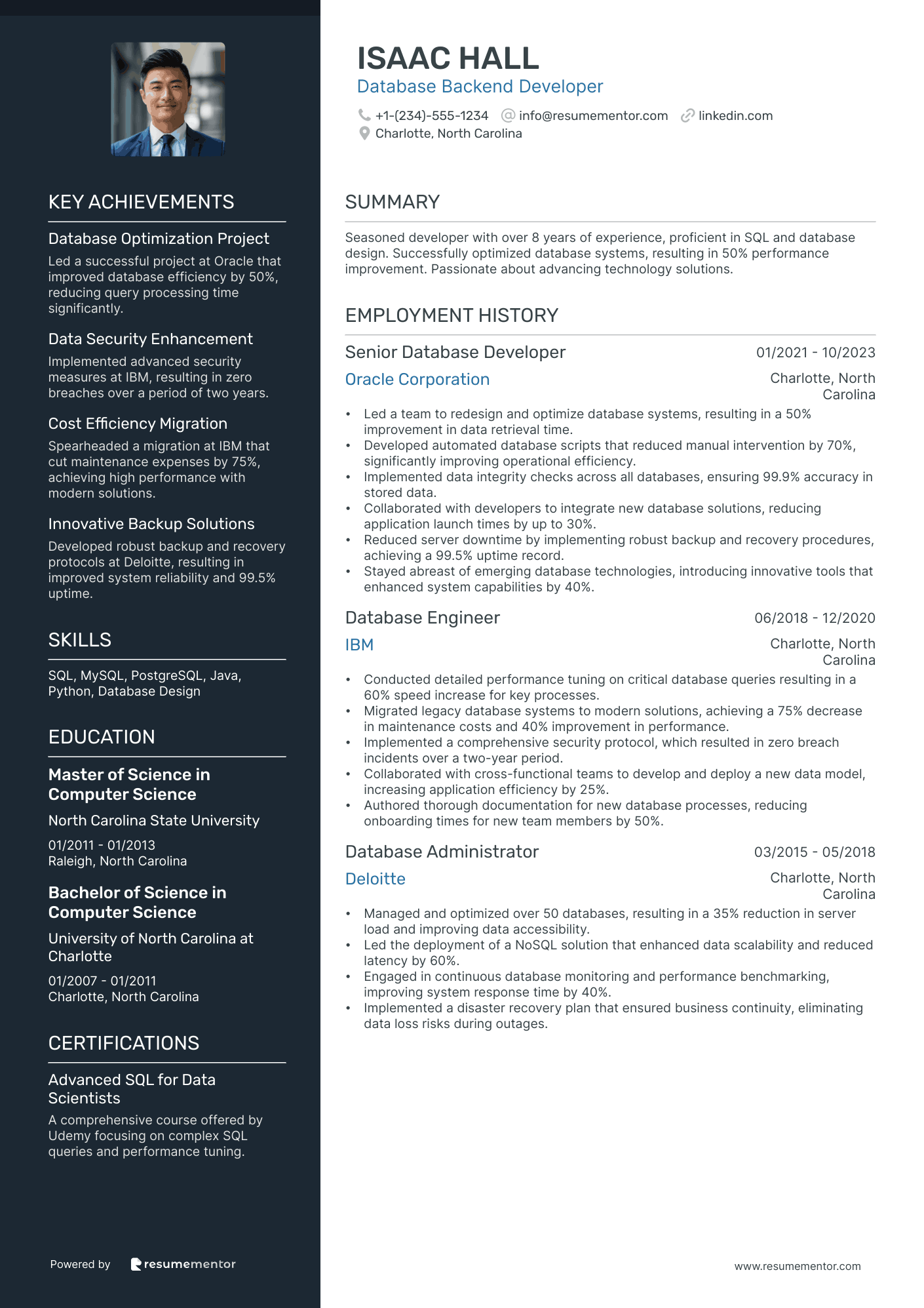 Database Backend Developer