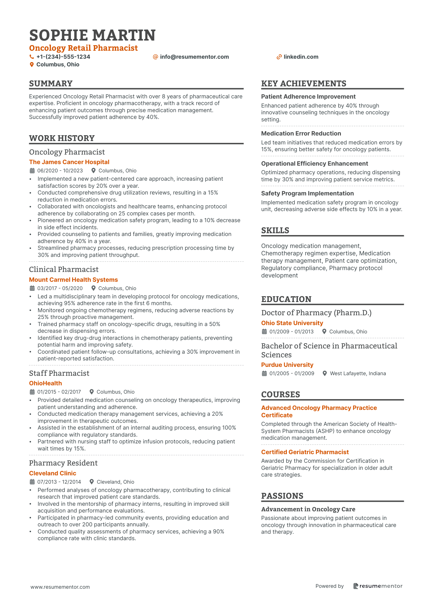 Oncology Retail Pharmacist