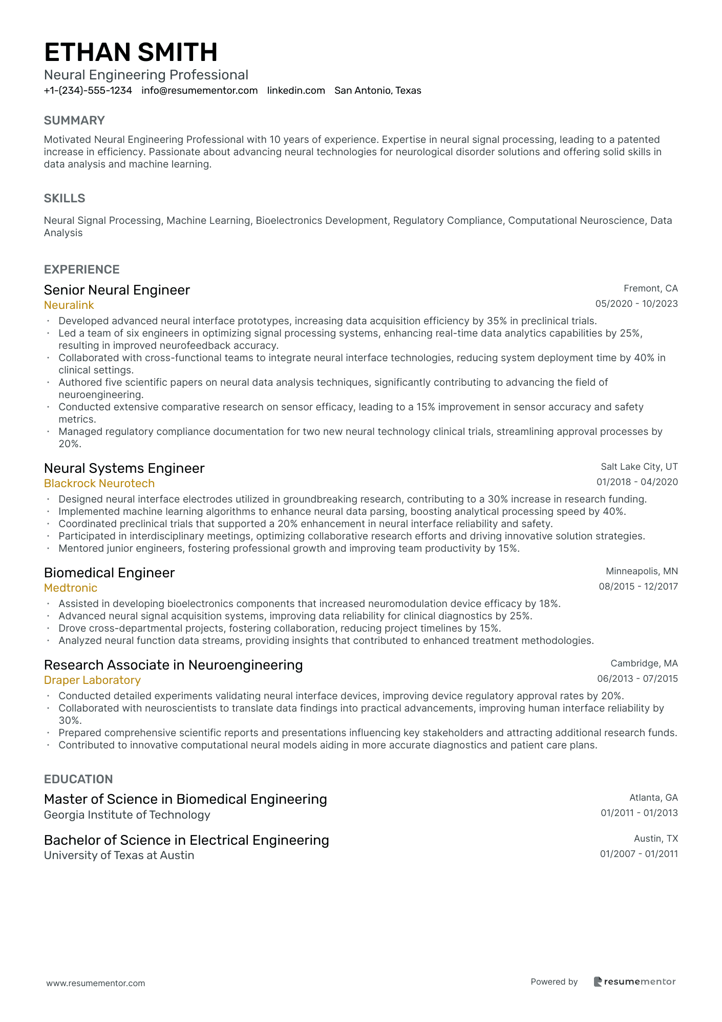 Neural Engineering Professional