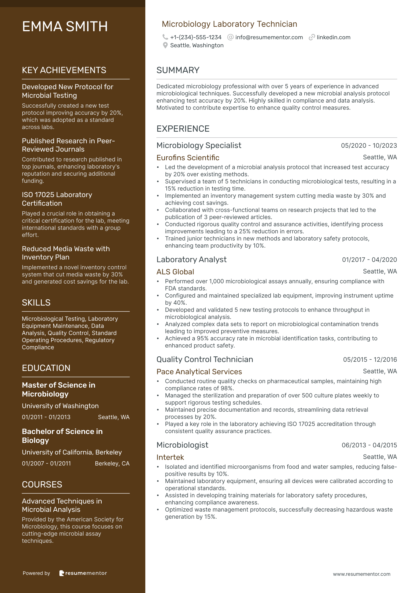 Microbiology Laboratory Technician