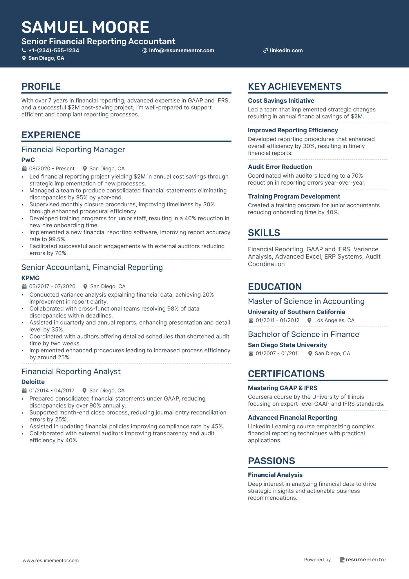 Senior Financial Reporting Accountant