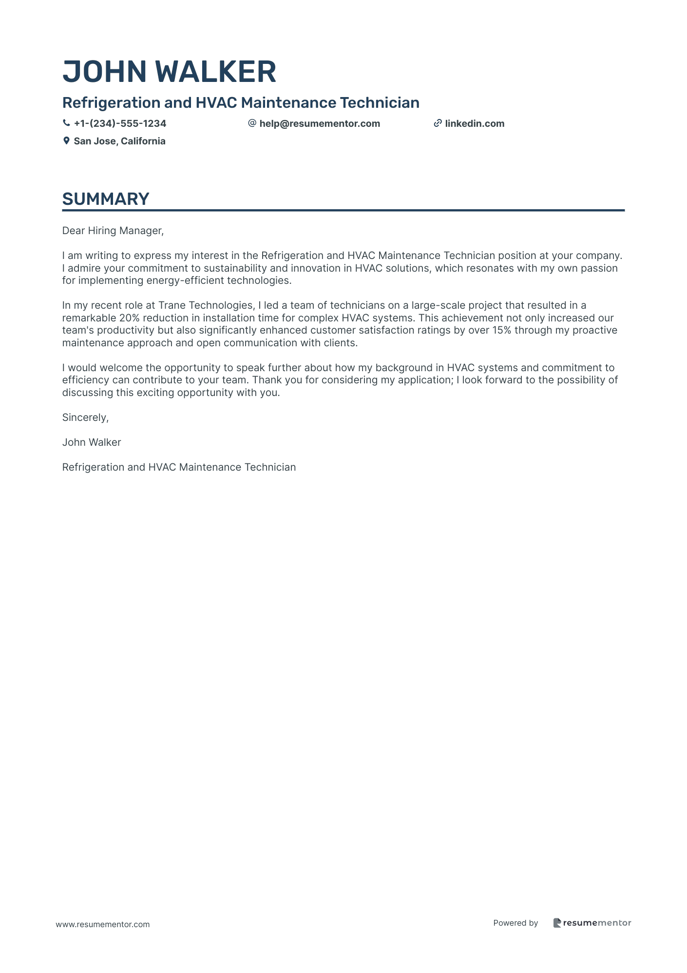 Refrigeration and HVAC Maintenance Technician