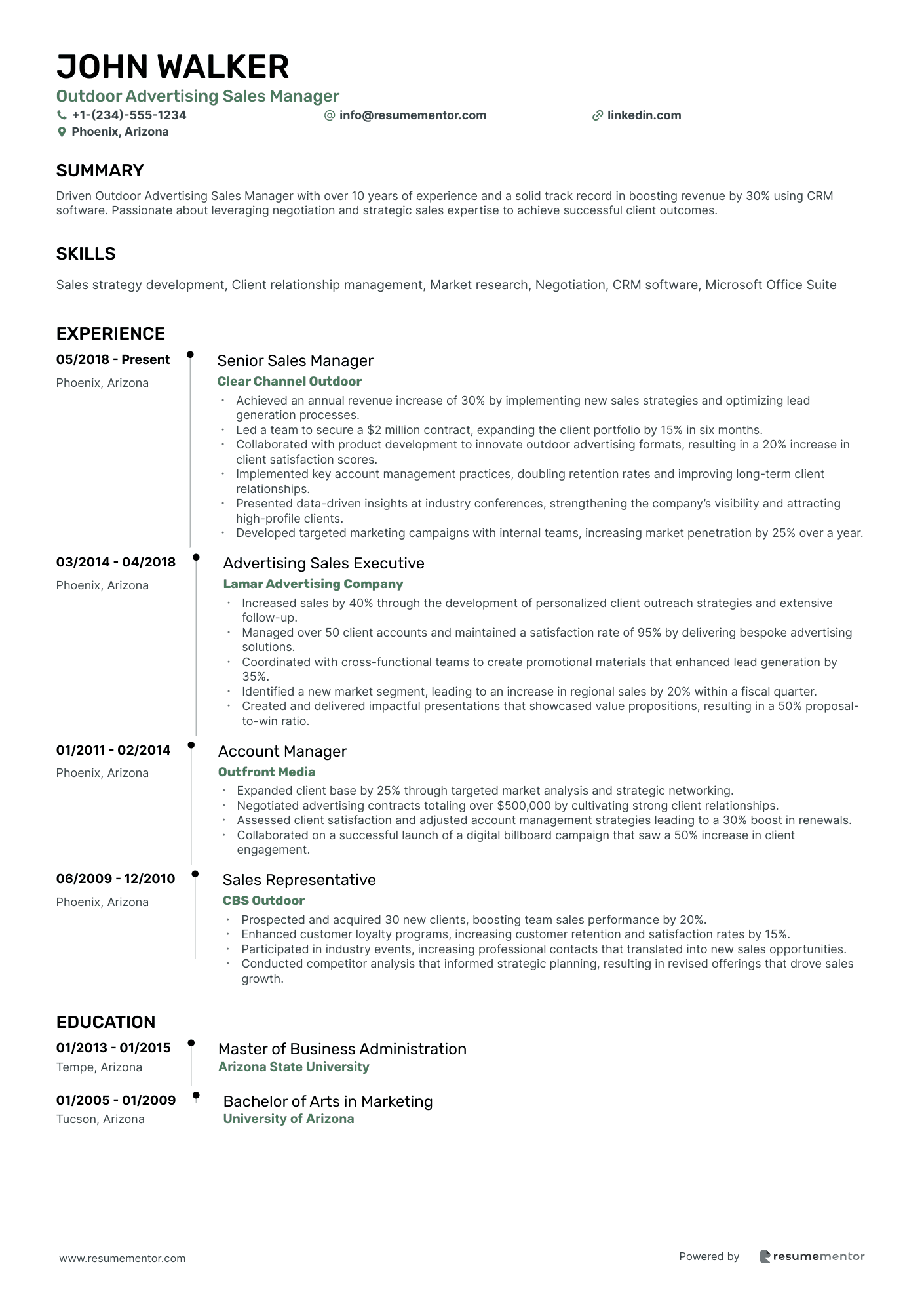 Outdoor Advertising Sales Manager