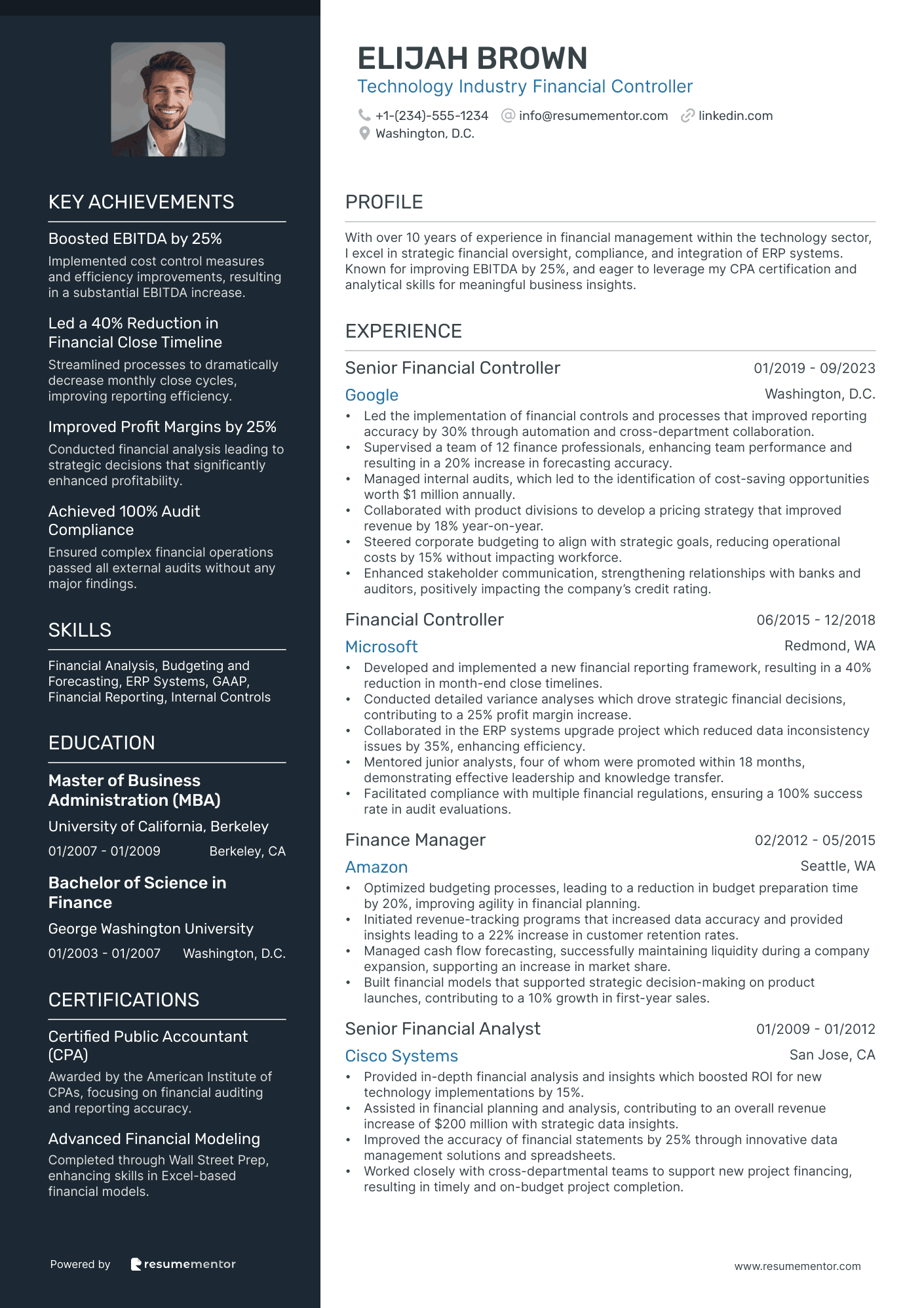 Technology Industry Financial Controller