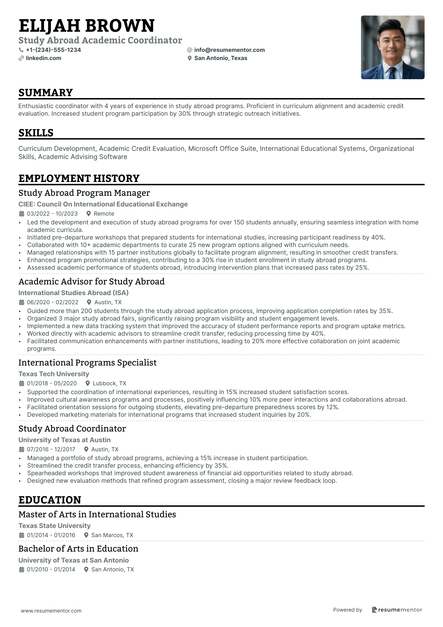 Study Abroad Academic Coordinator