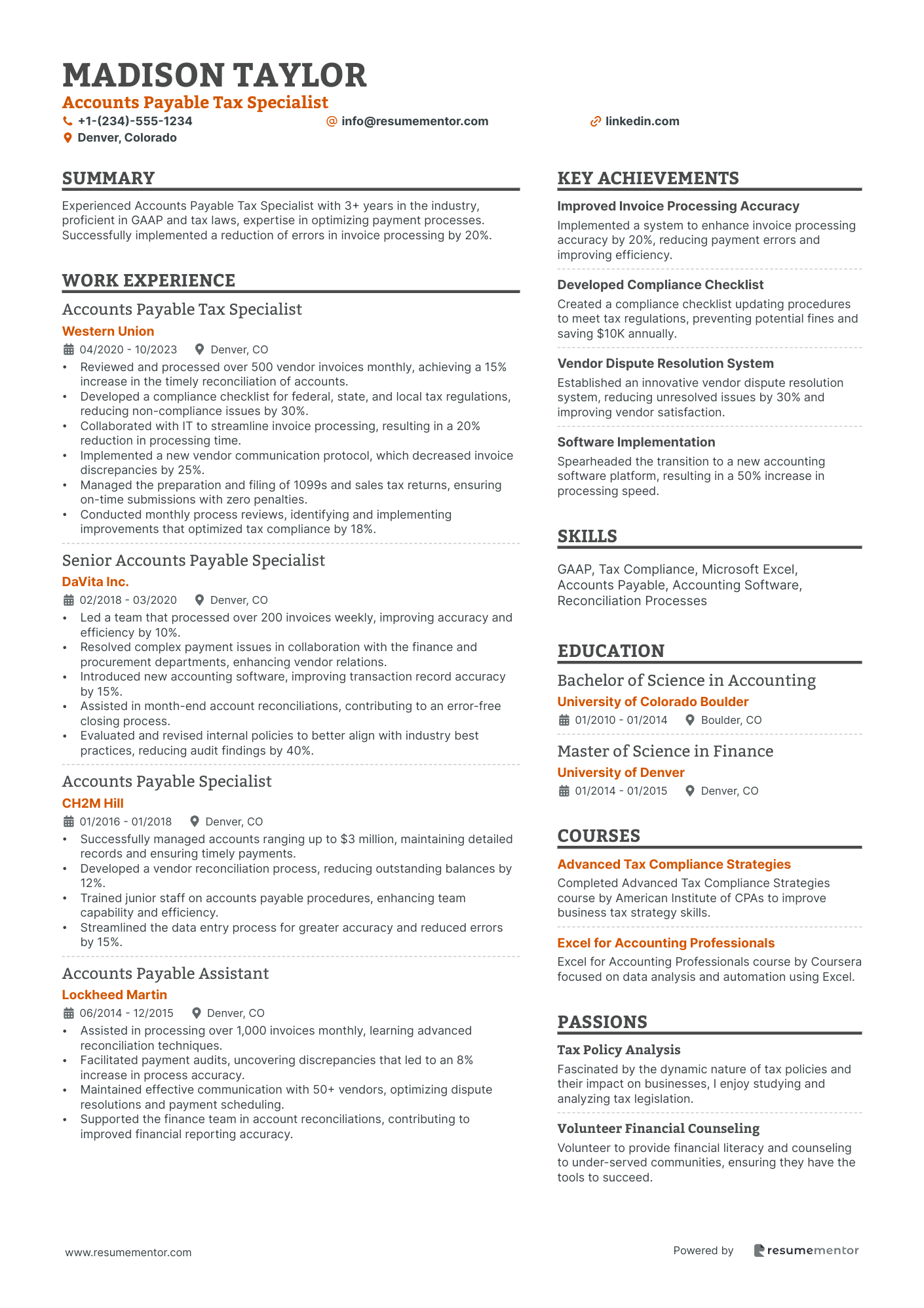 Accounts Payable Tax Specialist