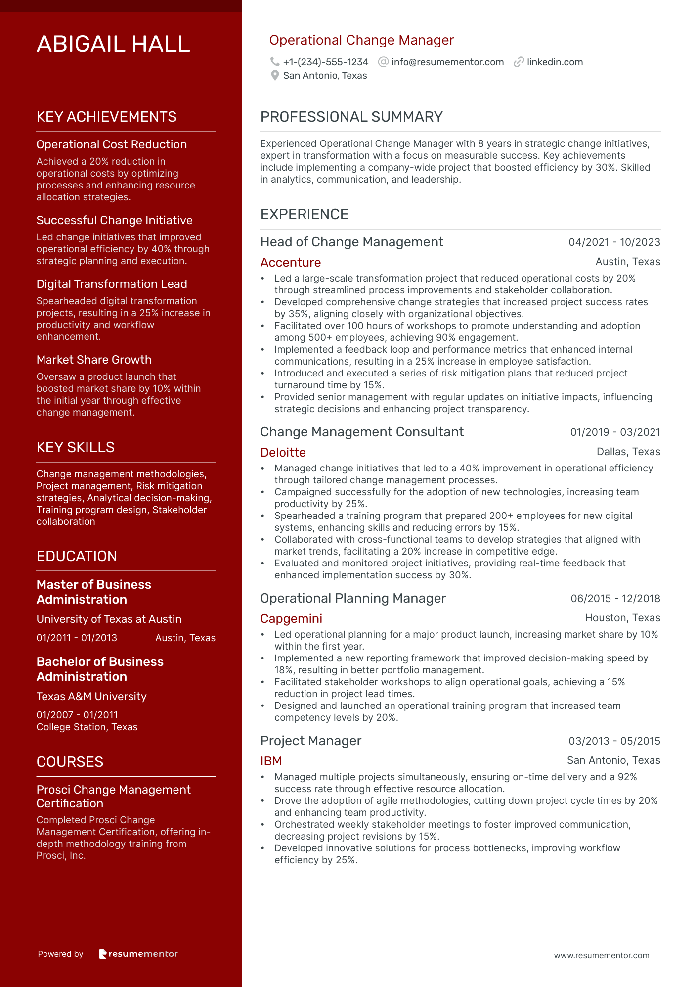 Operational Change Manager