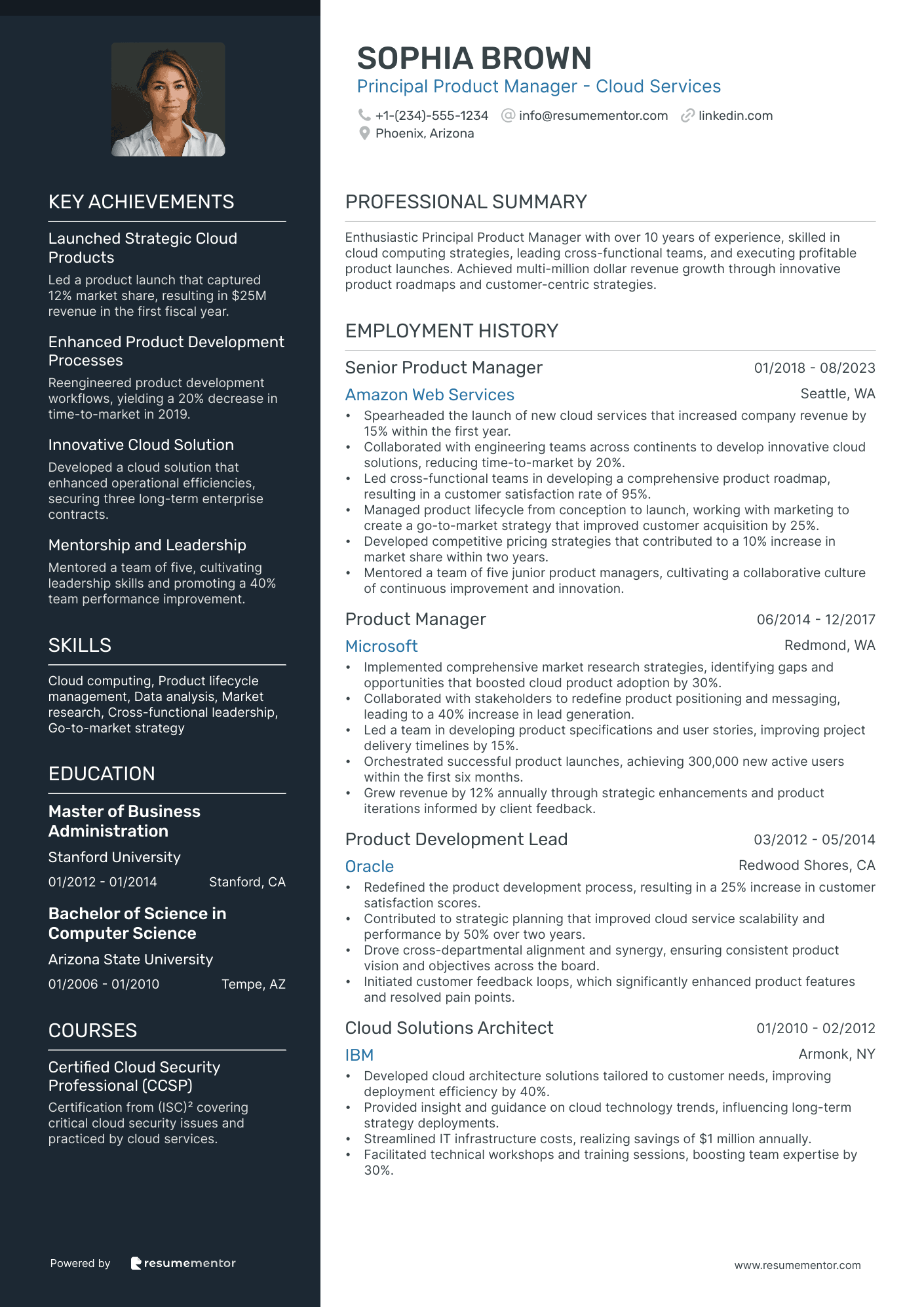 Principal Product Manager   Cloud Services