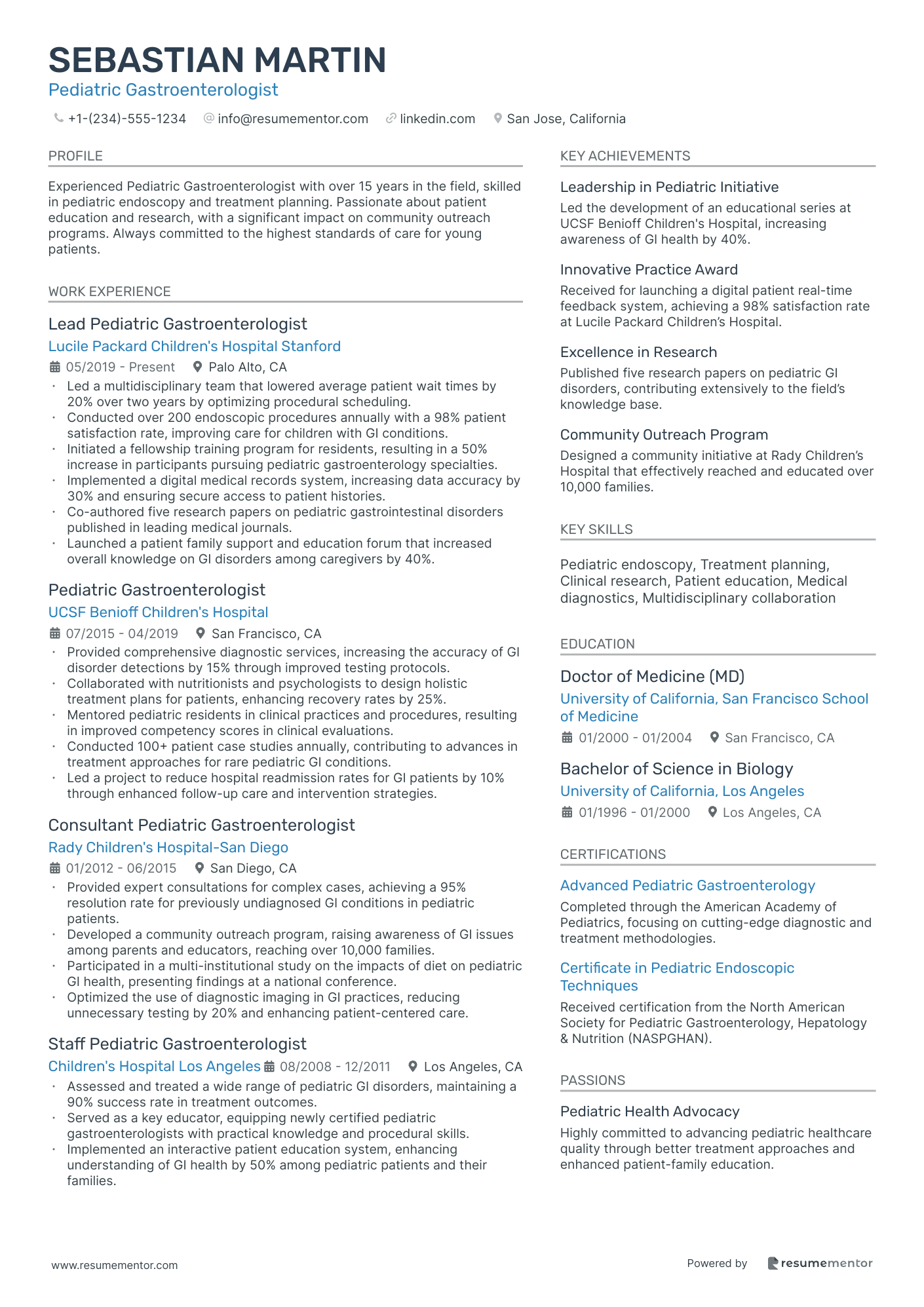 Pediatric Gastroenterologist