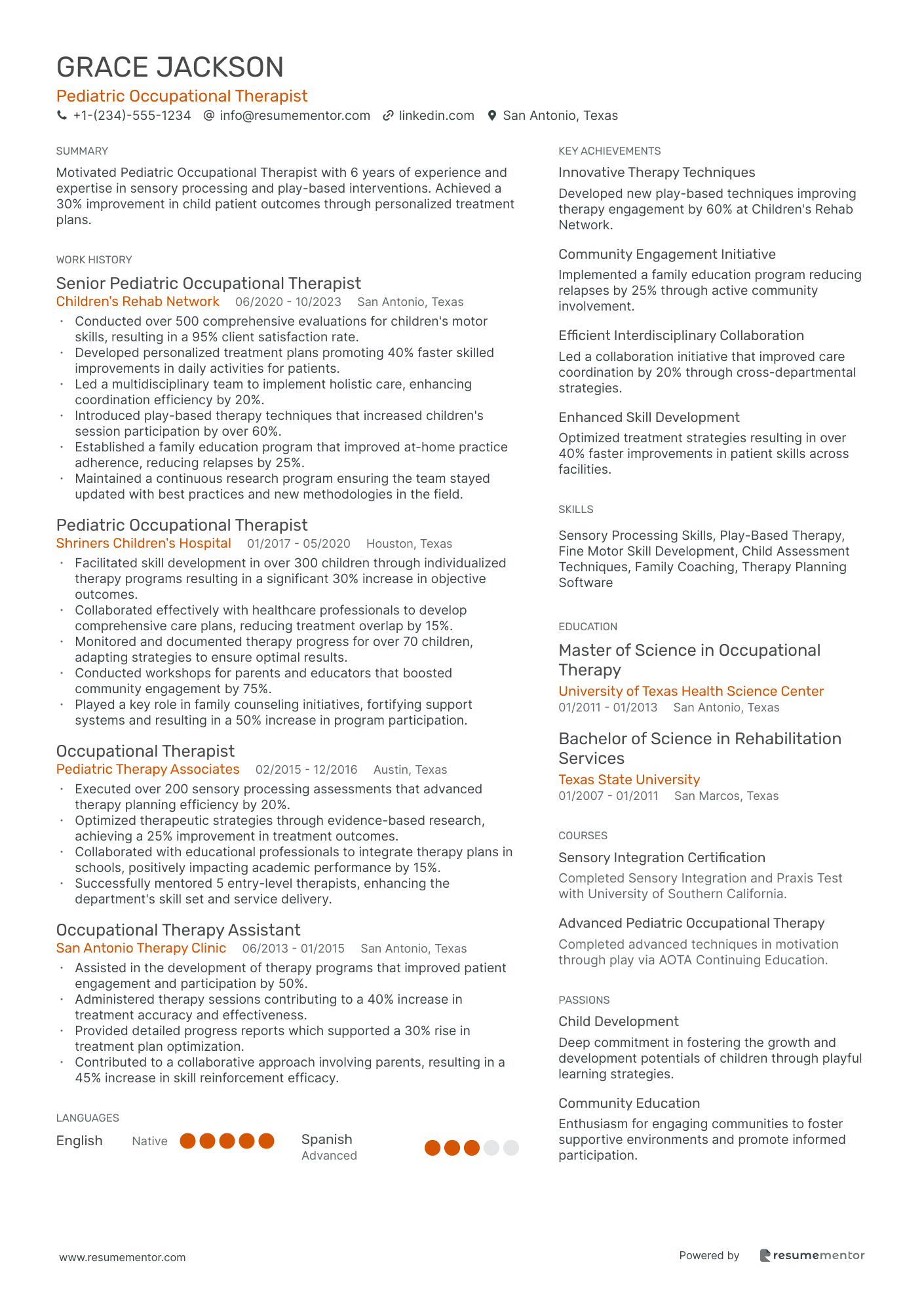 Pediatric Occupational Therapist