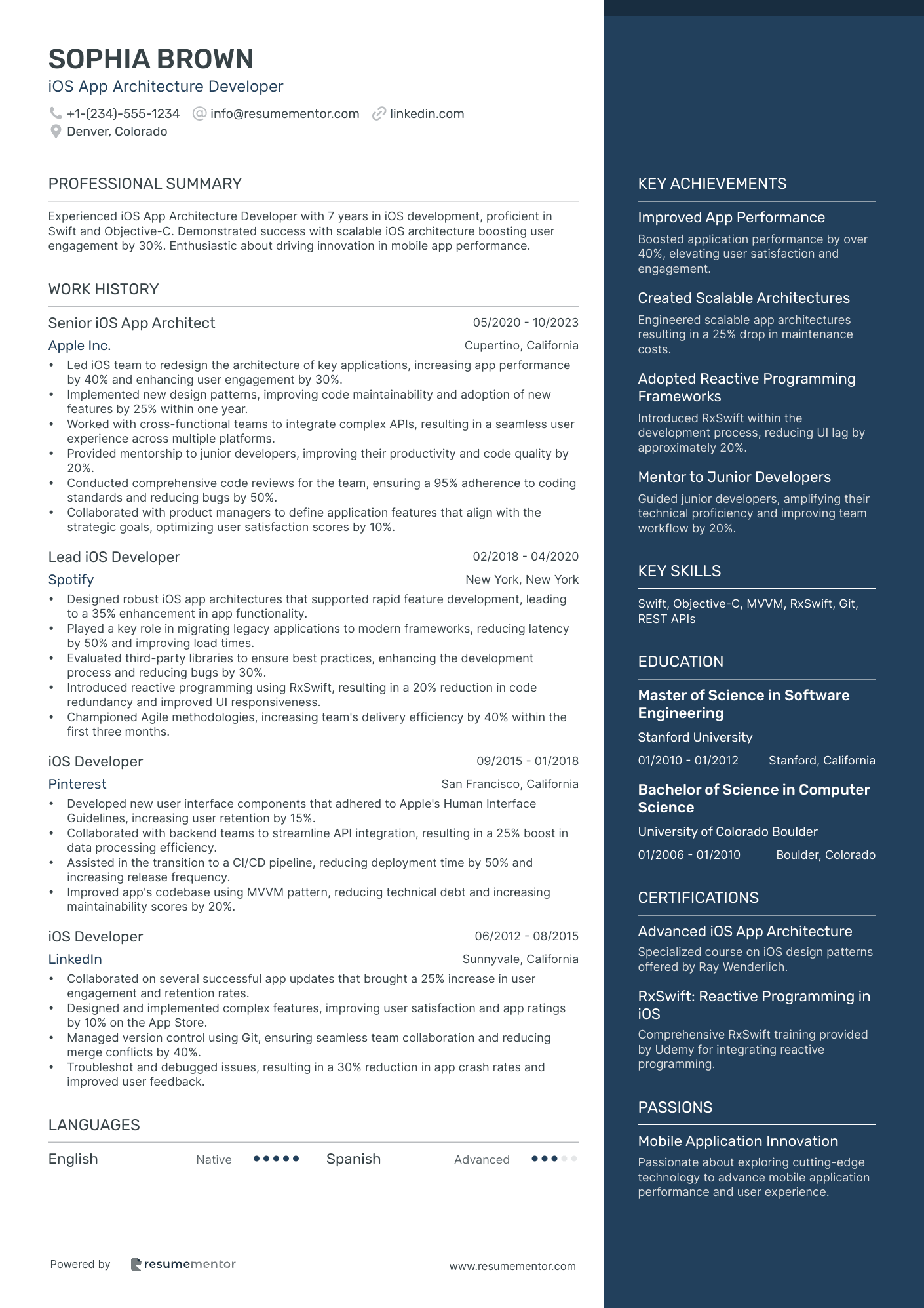 iOS App Architecture Developer