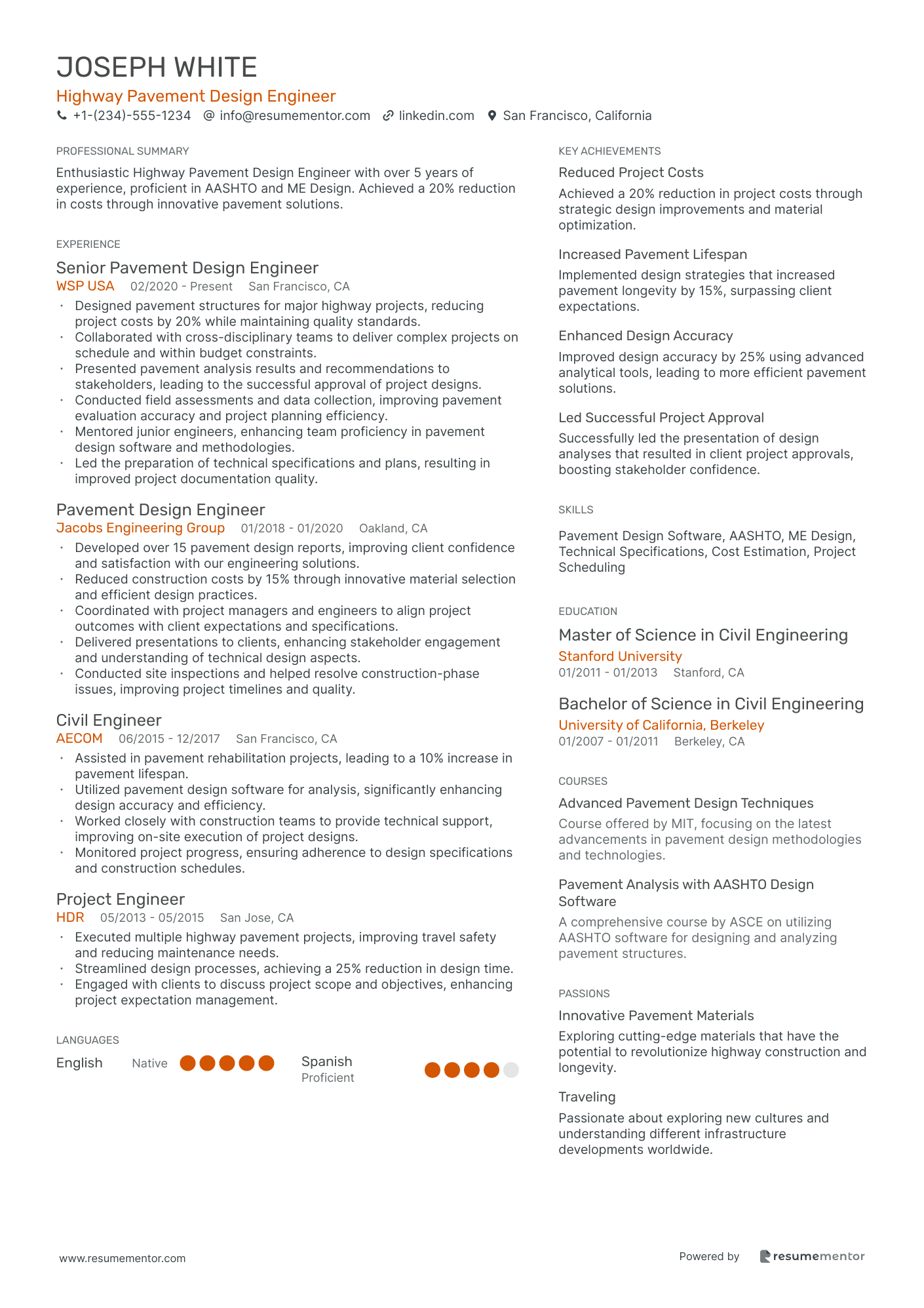 Highway Pavement Design Engineer