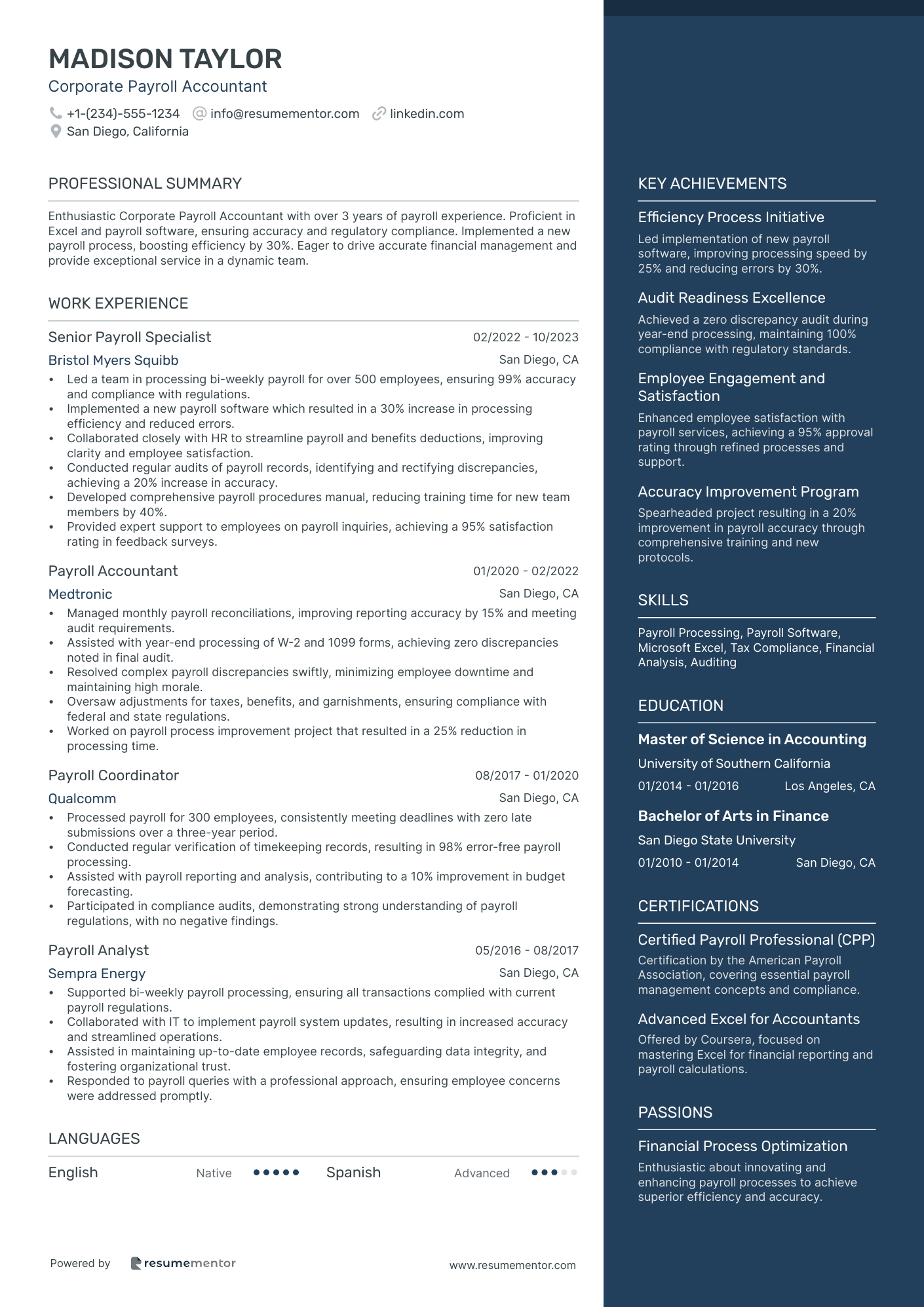 Corporate Payroll Accountant