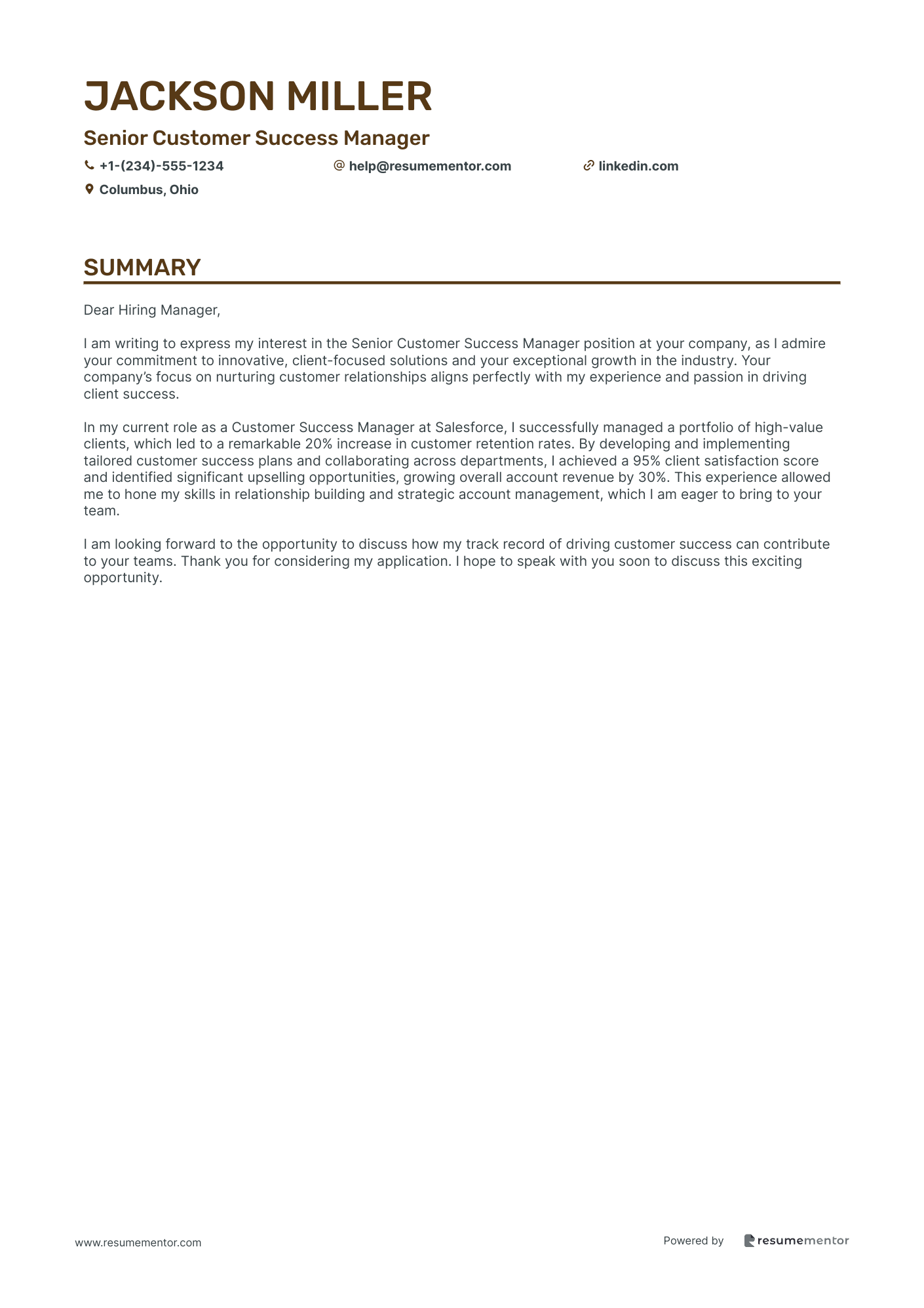 Senior Customer Success Manager