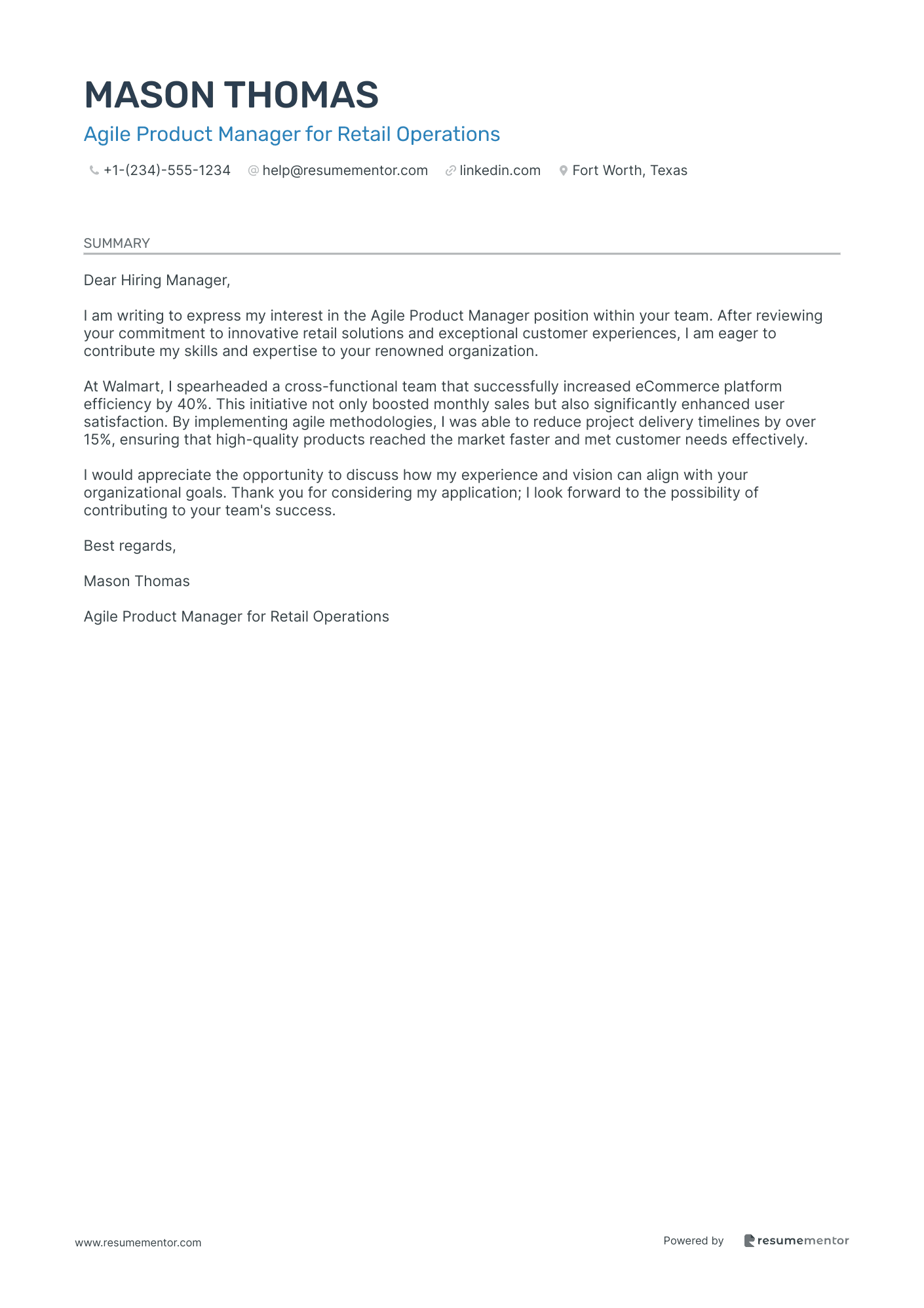 Agile Product Manager for Retail Operations