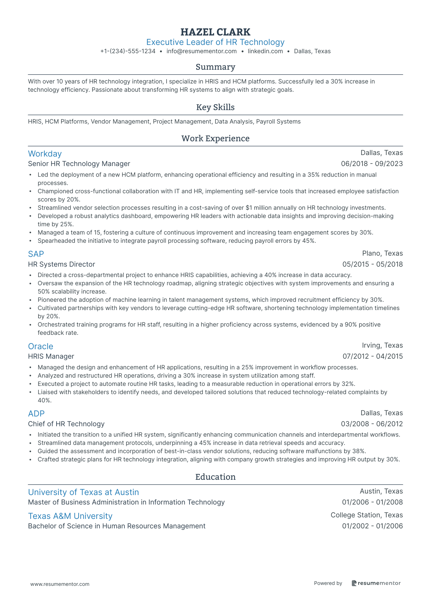 Executive Leader of HR Technology