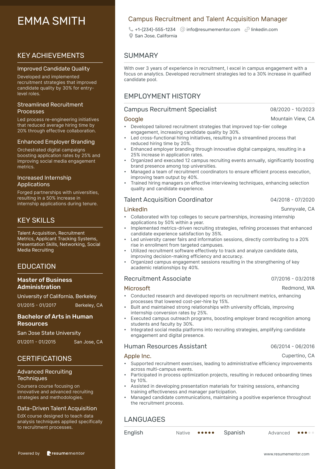 Campus Recruitment and Talent Acquisition Manager