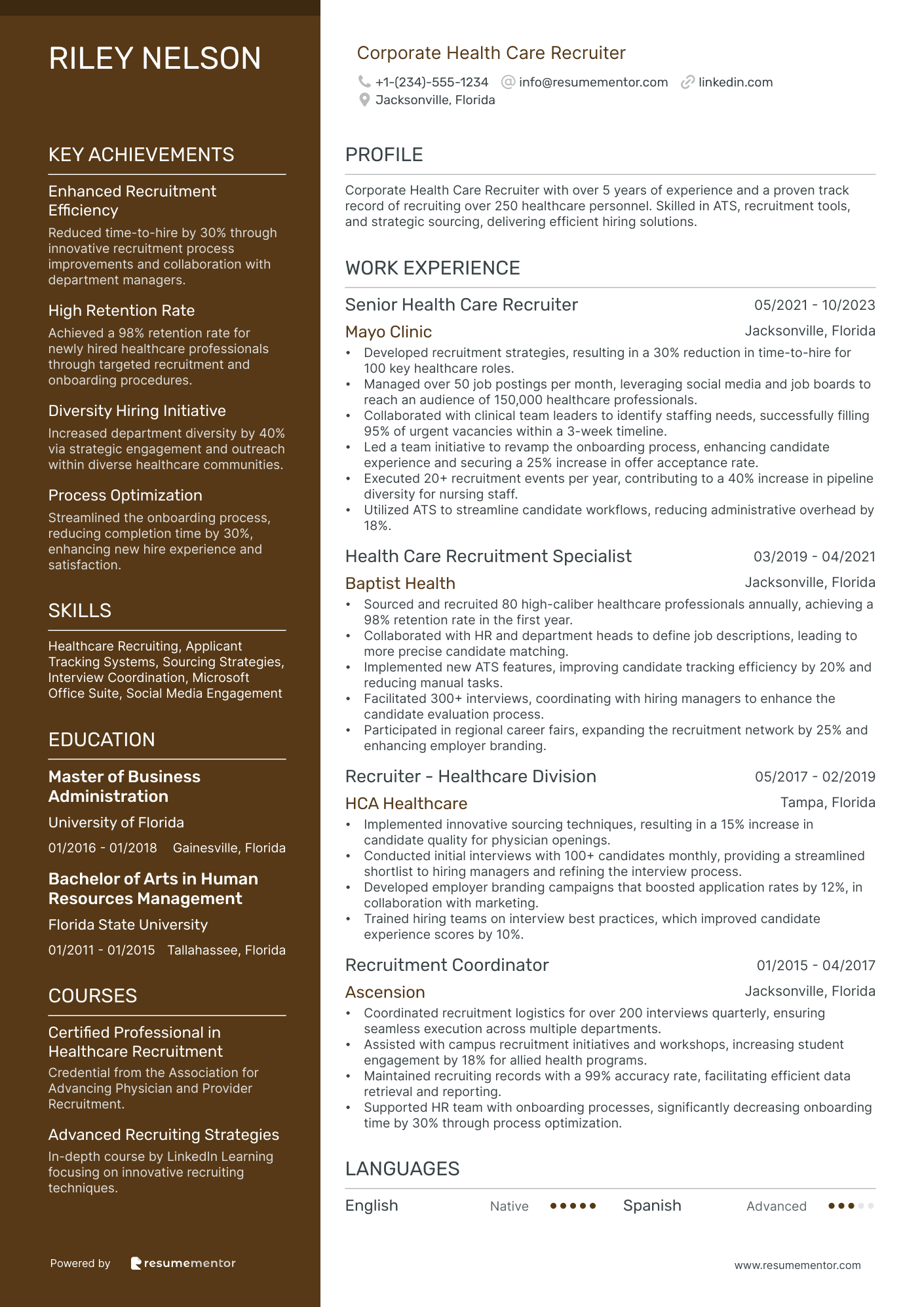 Corporate Health Care Recruiter