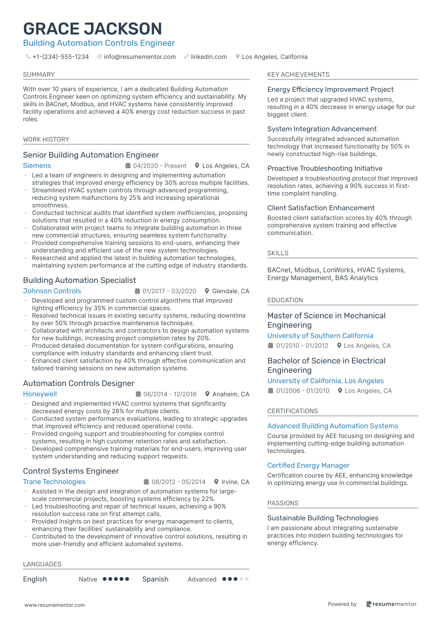 Building Automation Controls Engineer