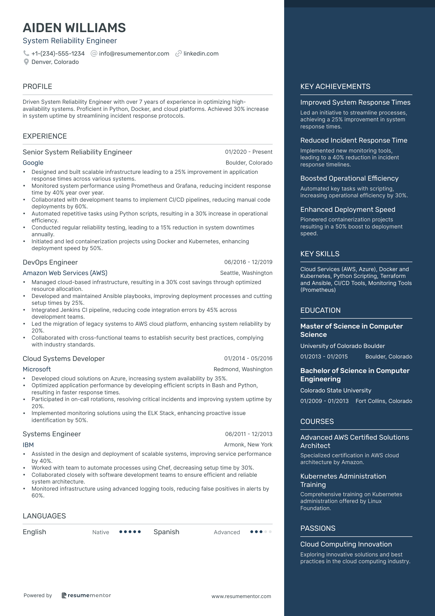 System Reliability Engineer