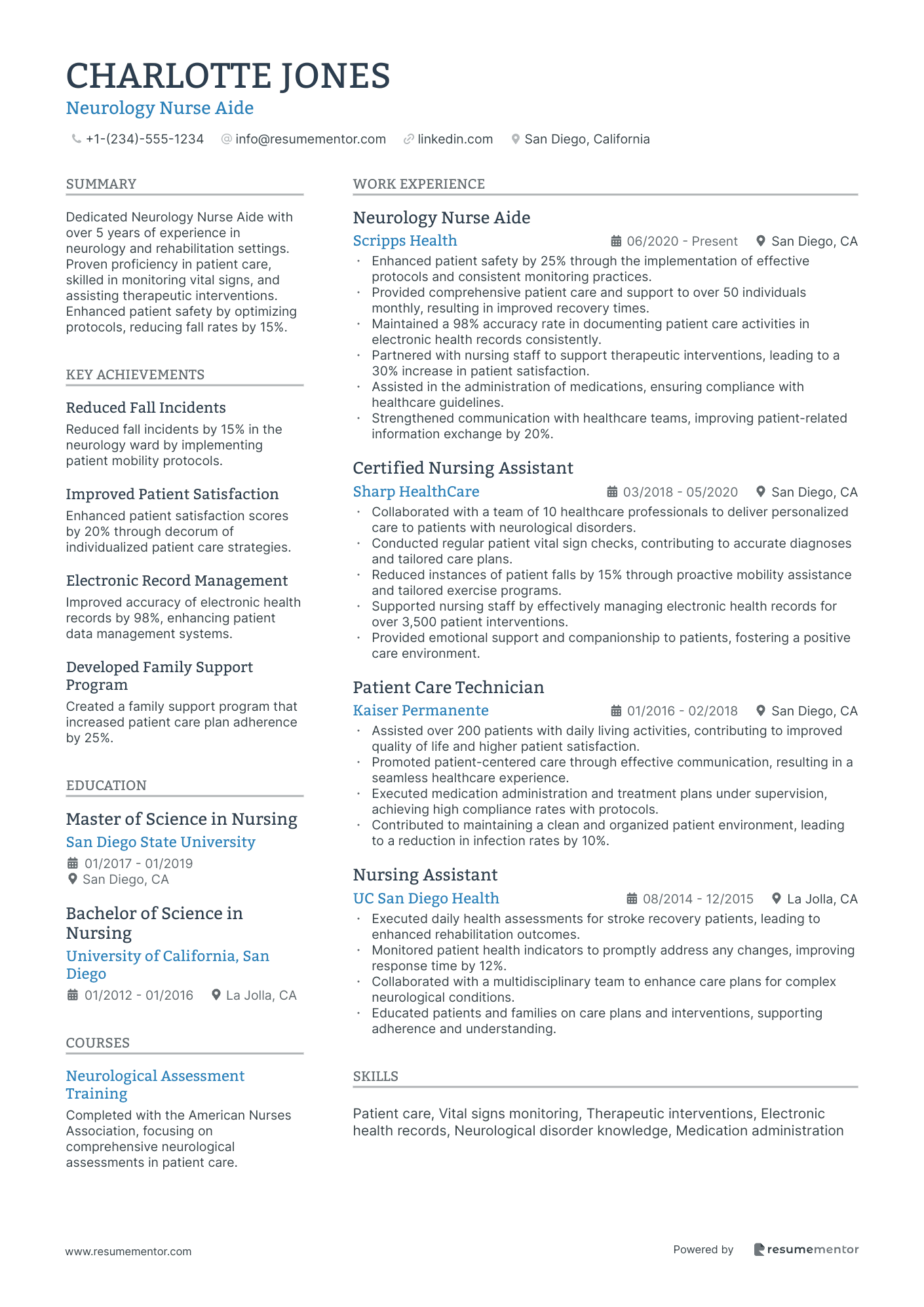 Neurology Nurse Aide