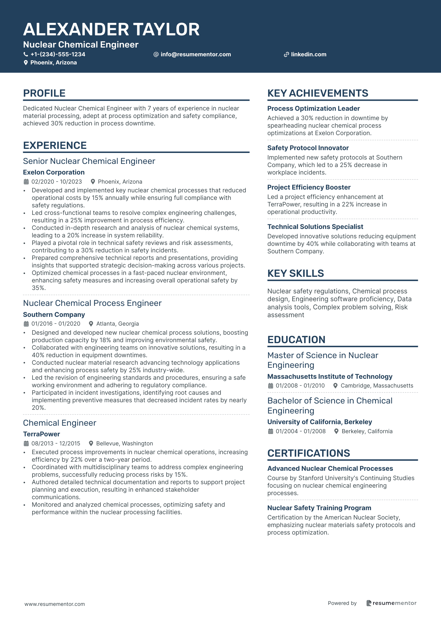 Nuclear Chemical Engineer