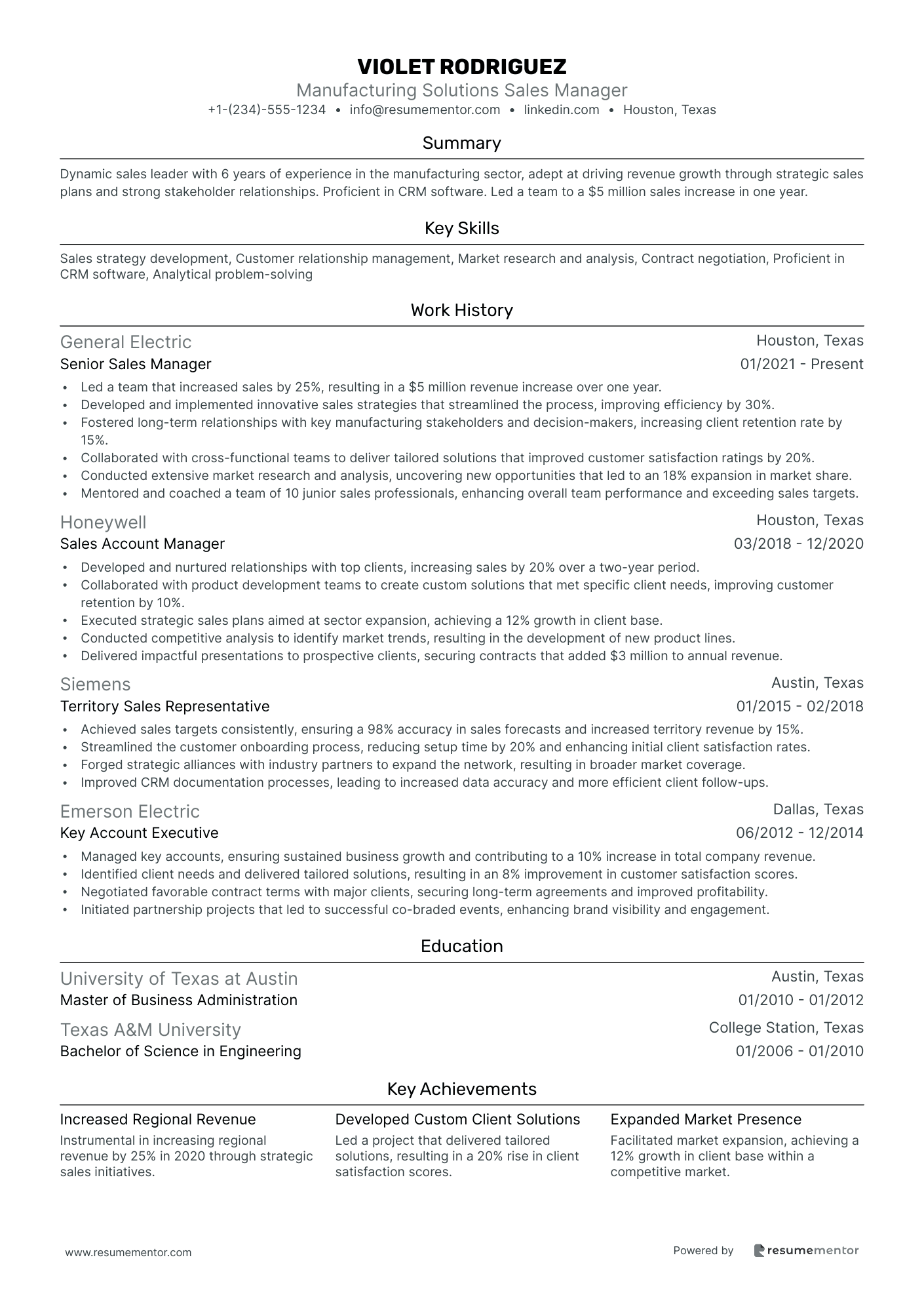 Manufacturing Solutions Sales Manager