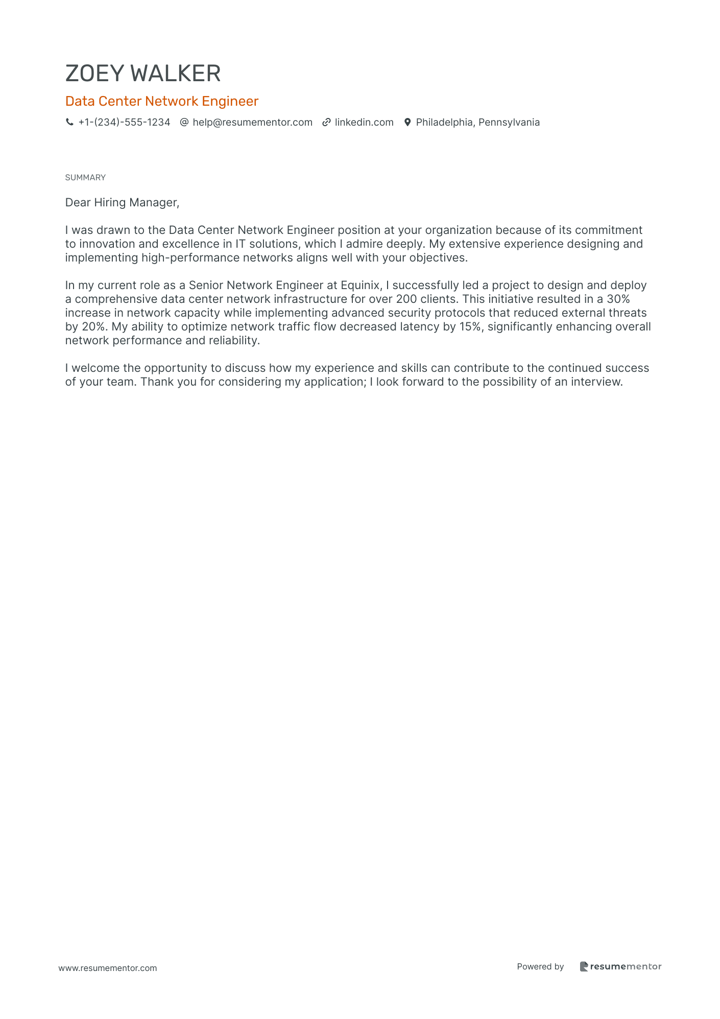 Data Center Network Engineer