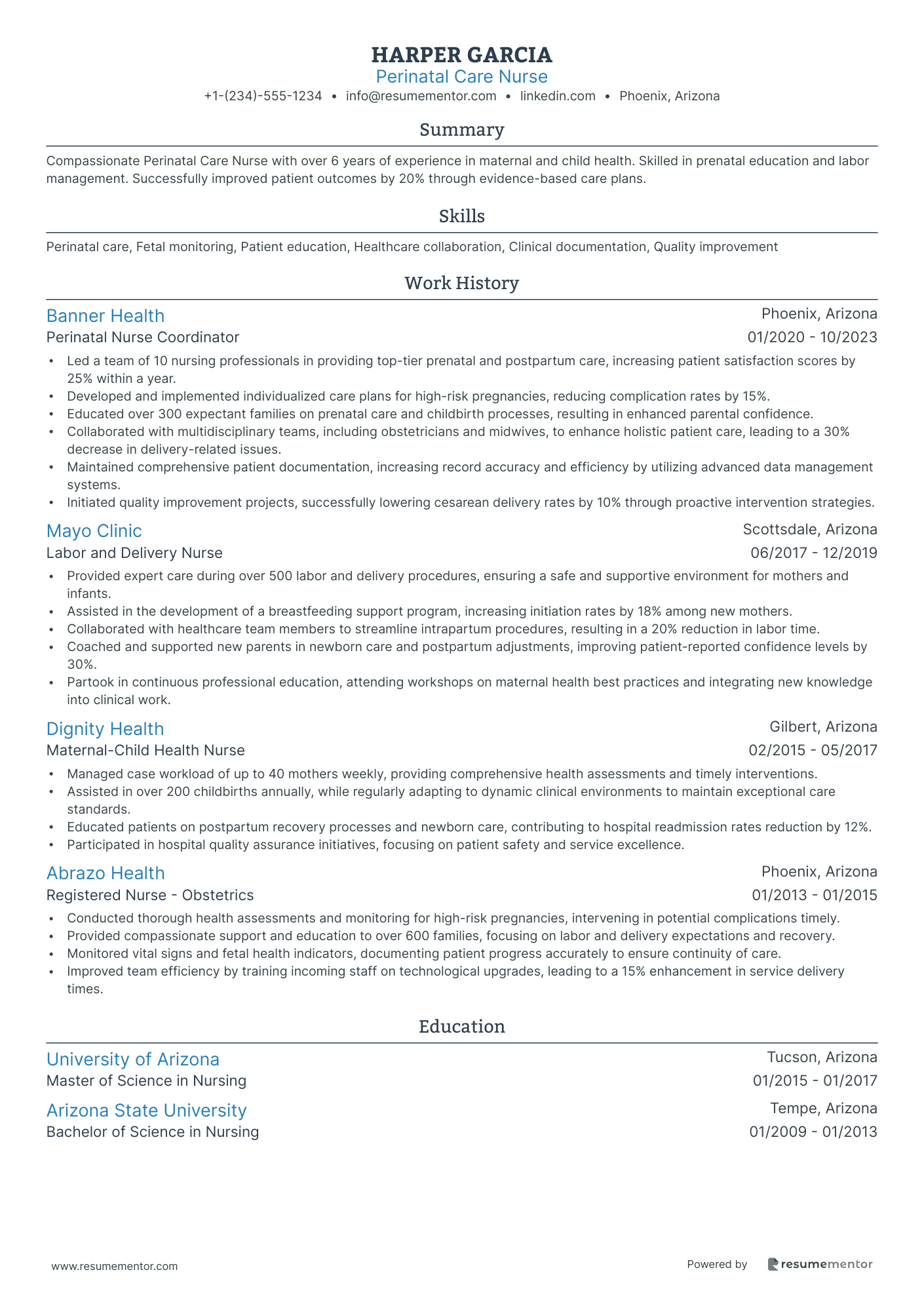 Perinatal Care Nurse