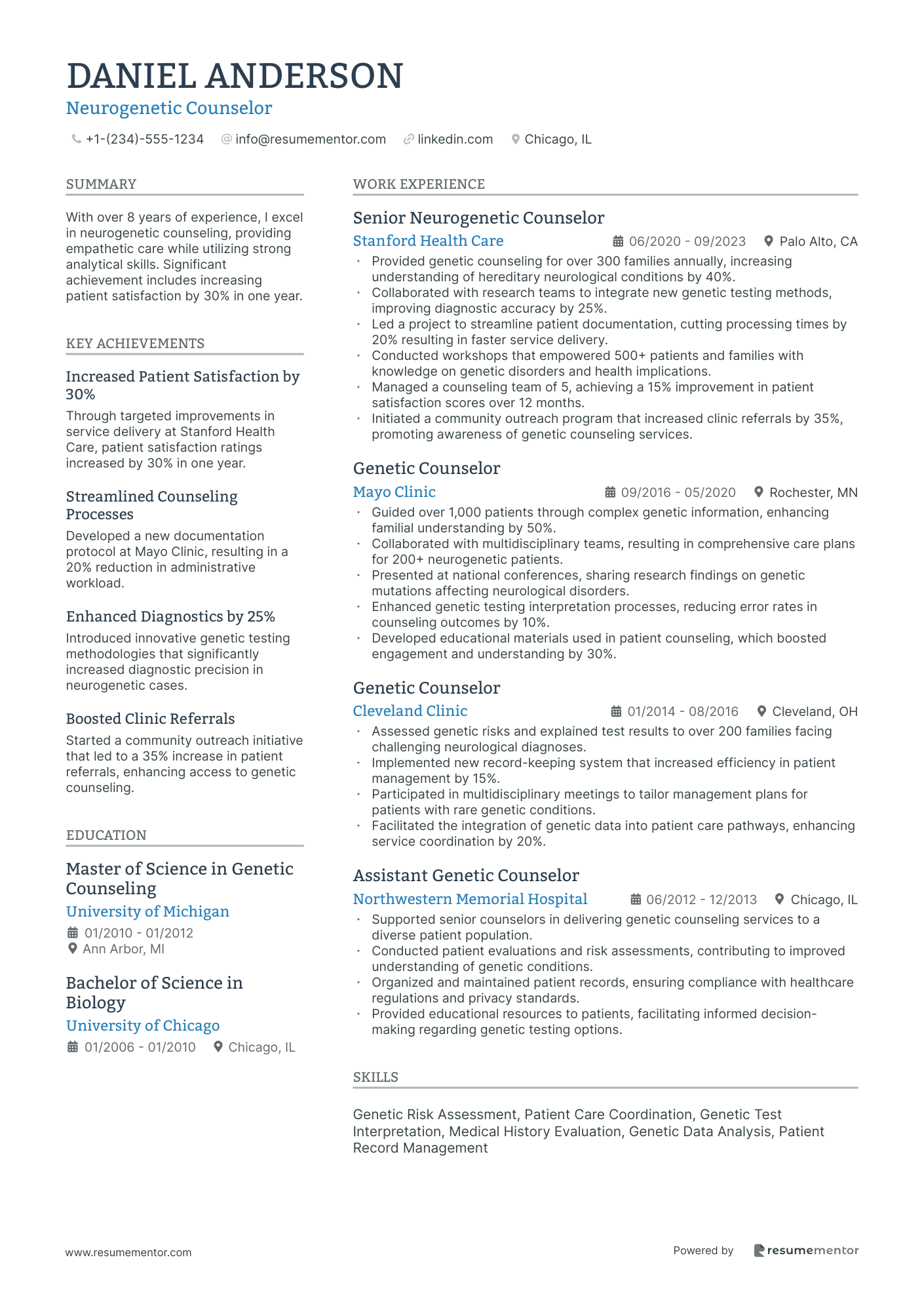 Neurogenetic Counselor