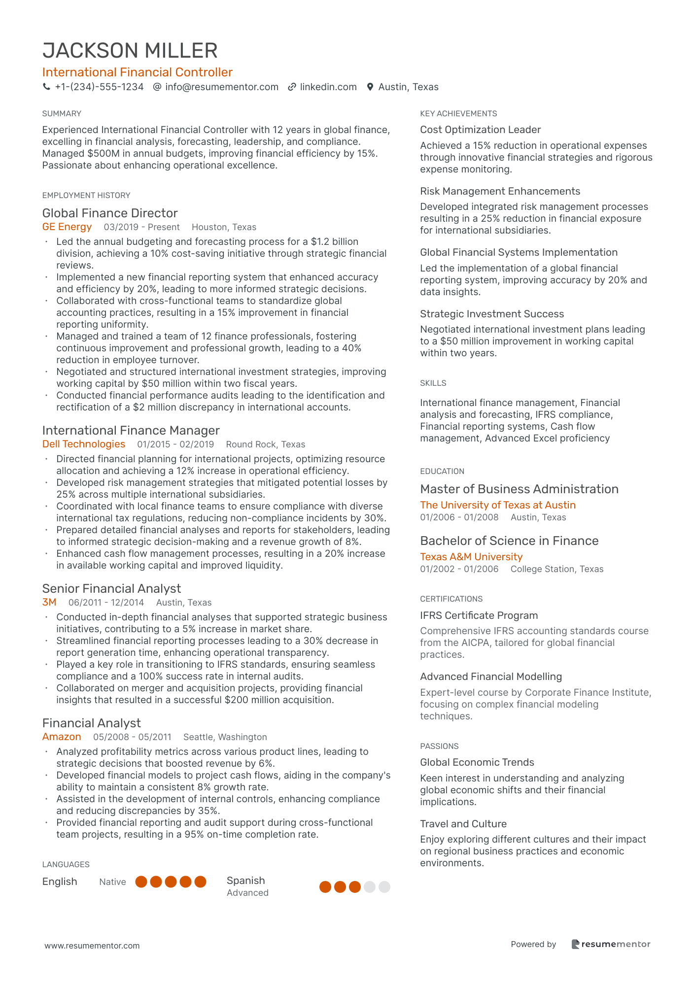 International Financial Controller