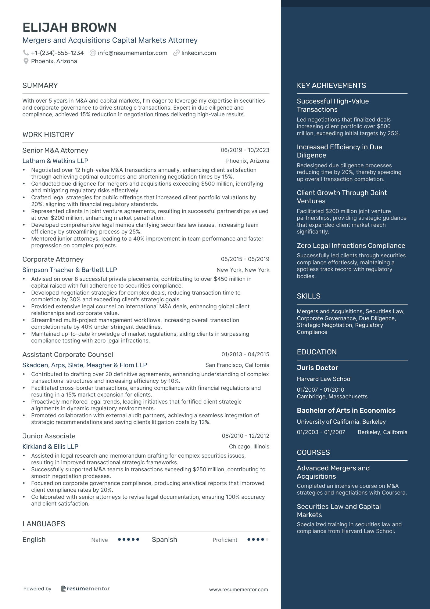 Mergers and Acquisitions Capital Markets Attorney