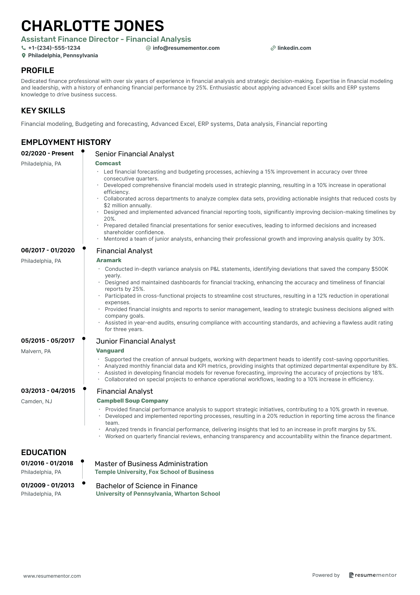 Assistant Finance Director   Financial Analysis