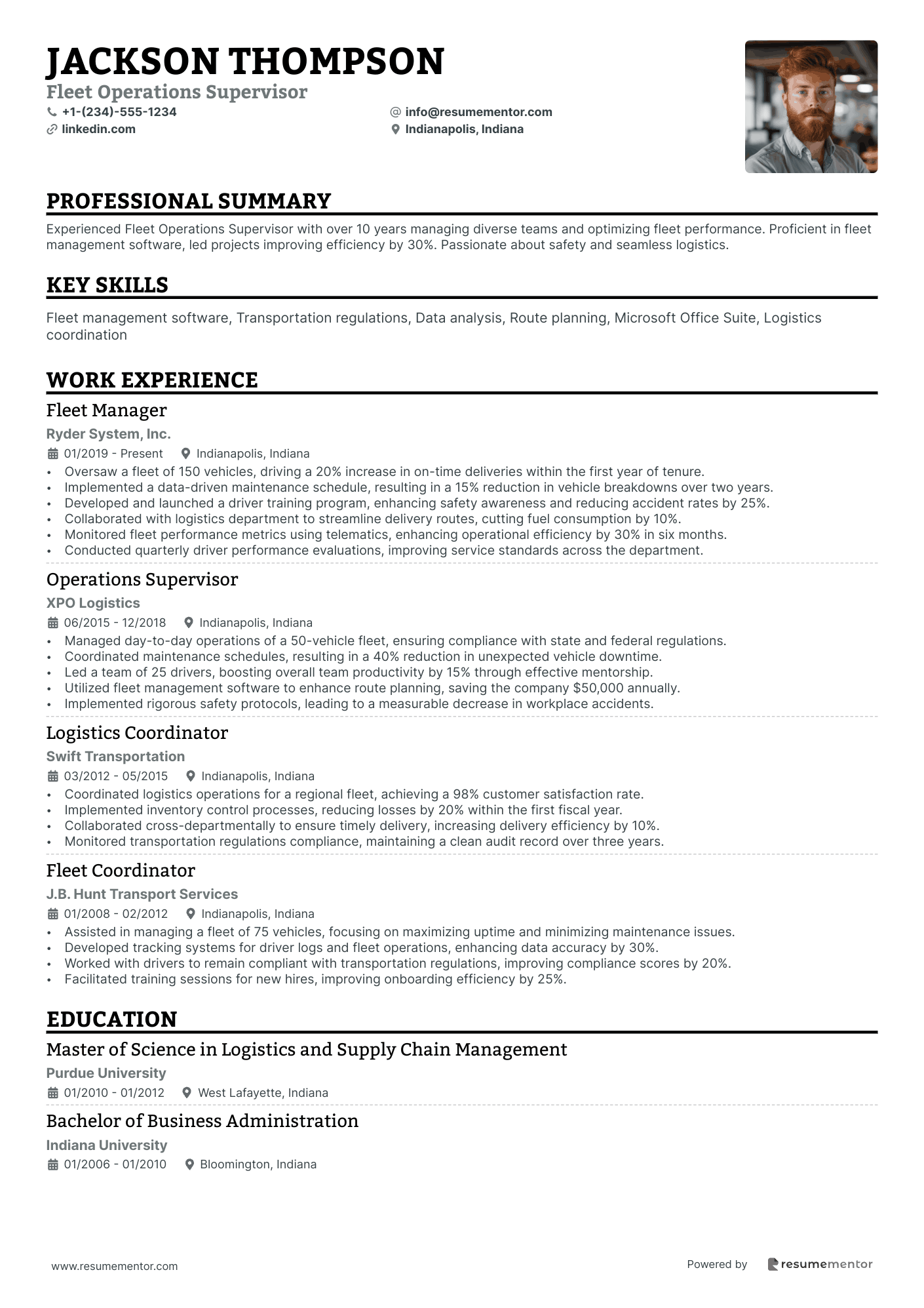 Fleet Operations Supervisor
