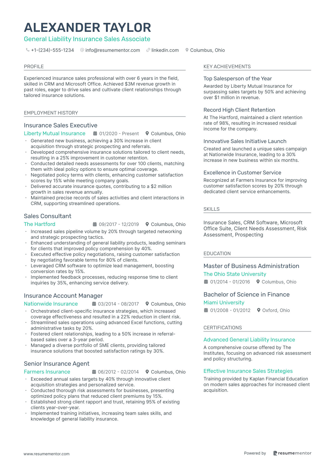 General Liability Insurance Sales Associate