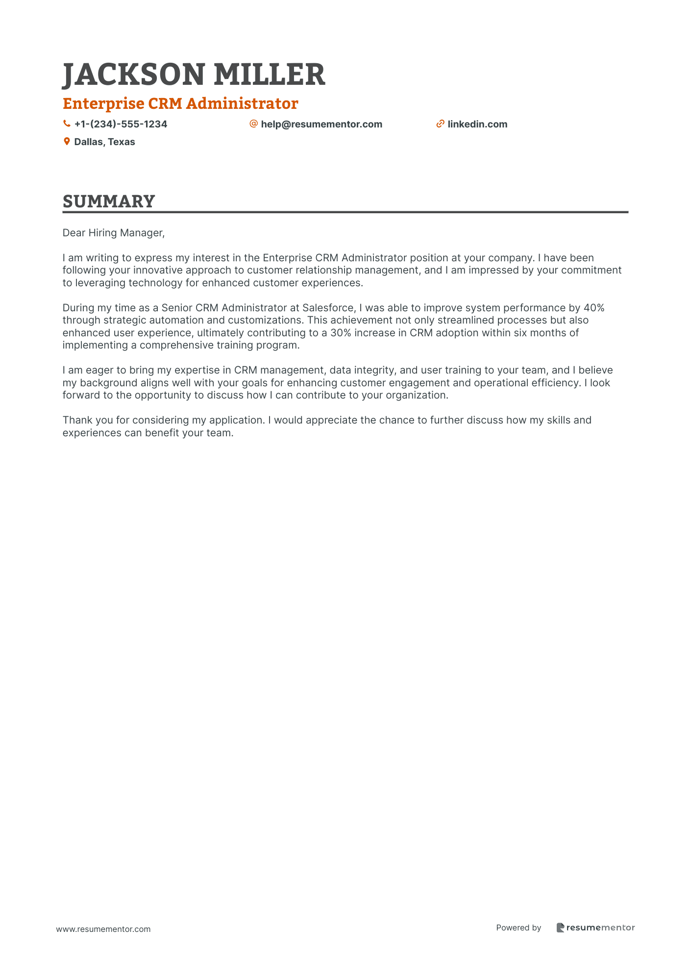 Enterprise CRM Administrator
